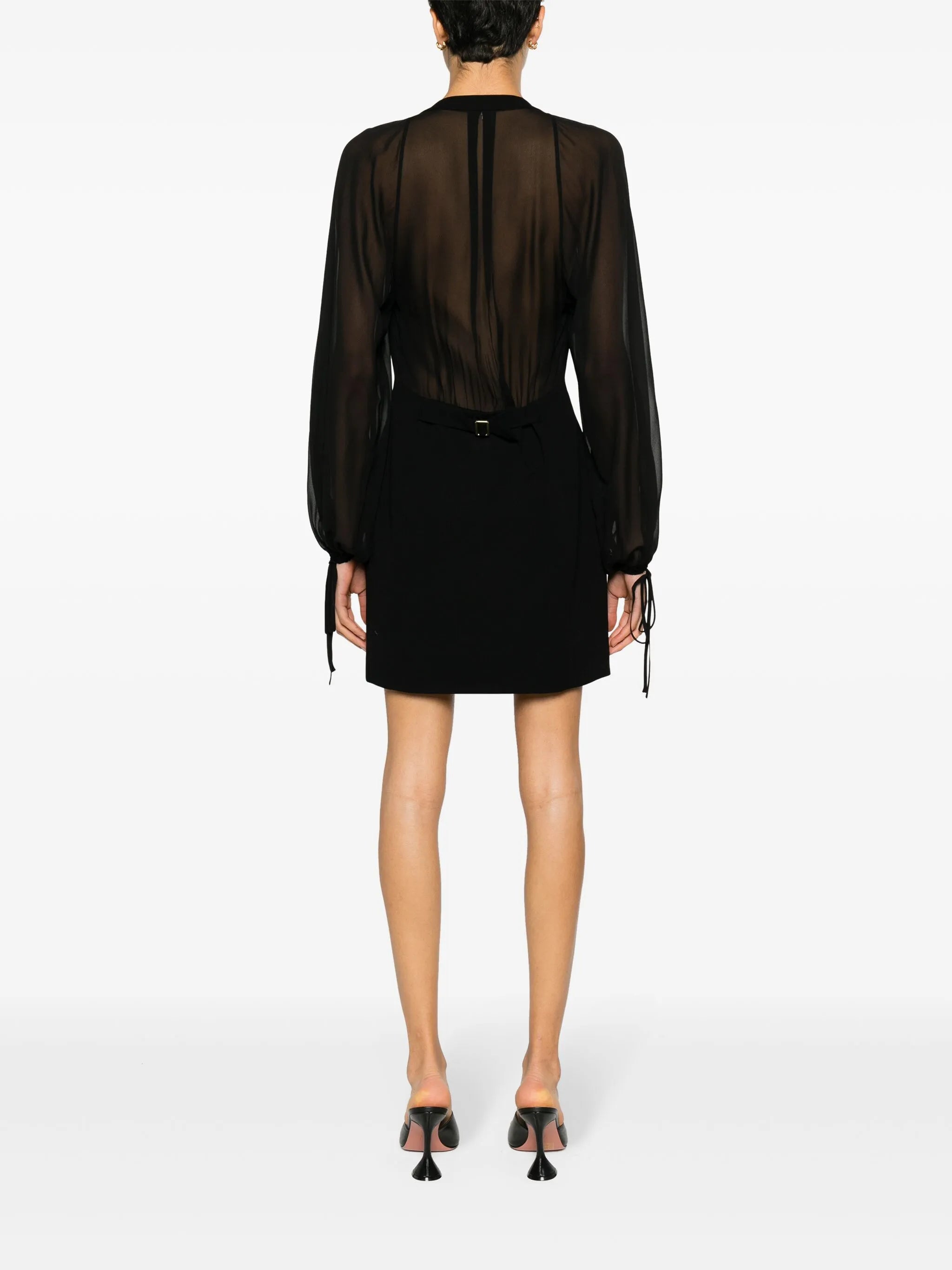 crepe de chine blazer minidress