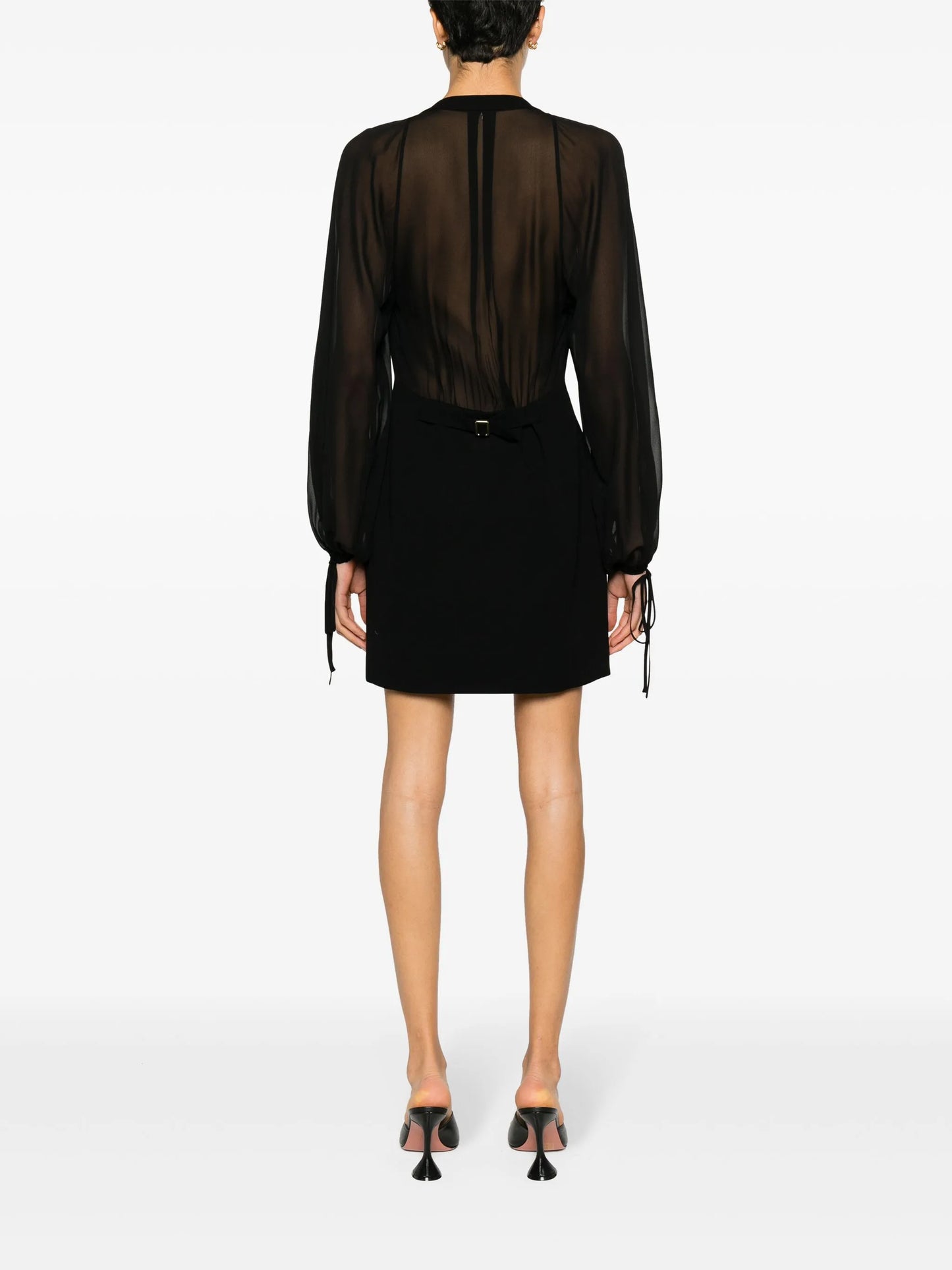 crepe de chine blazer minidress