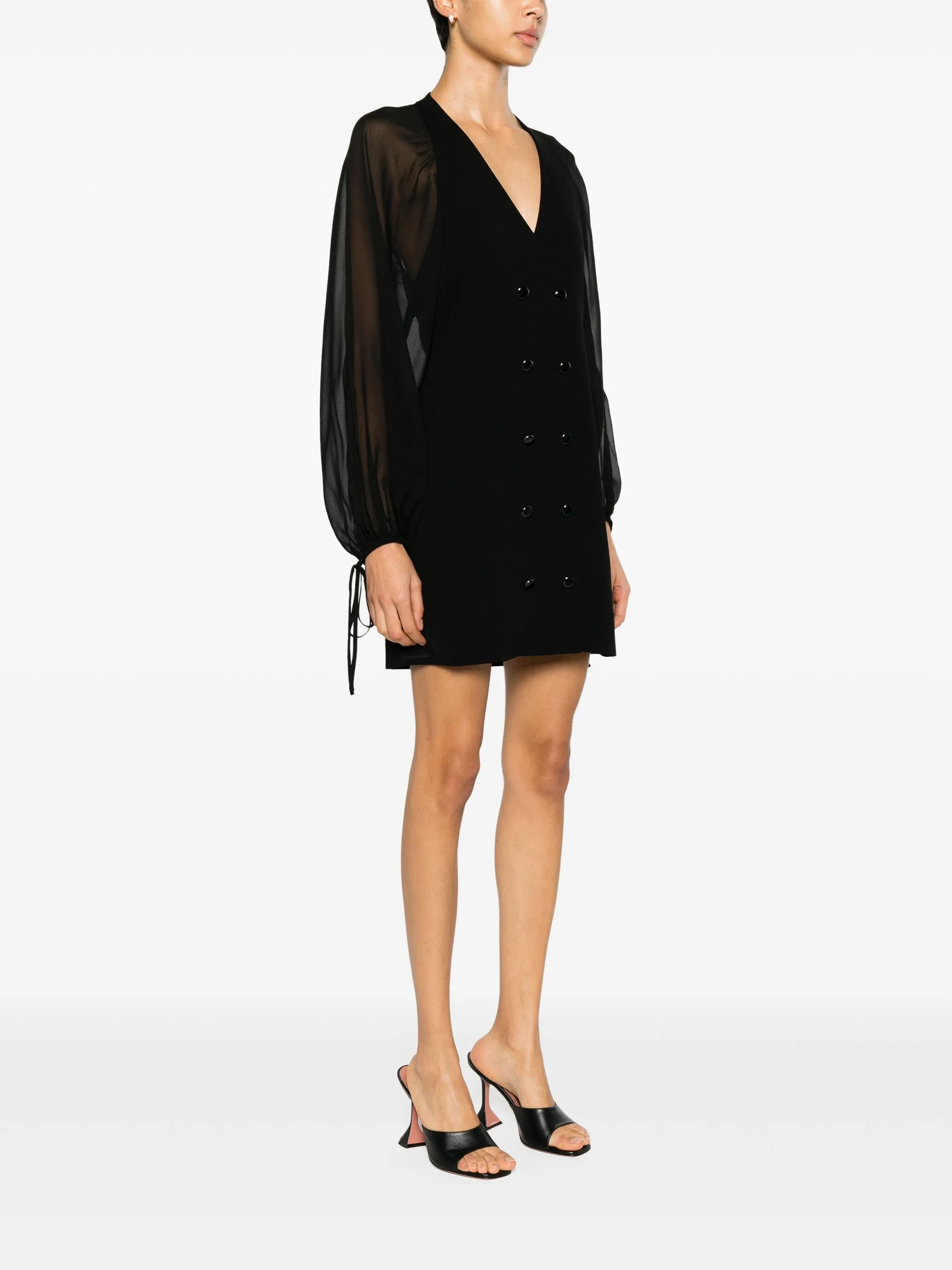 crepe de chine blazer minidress