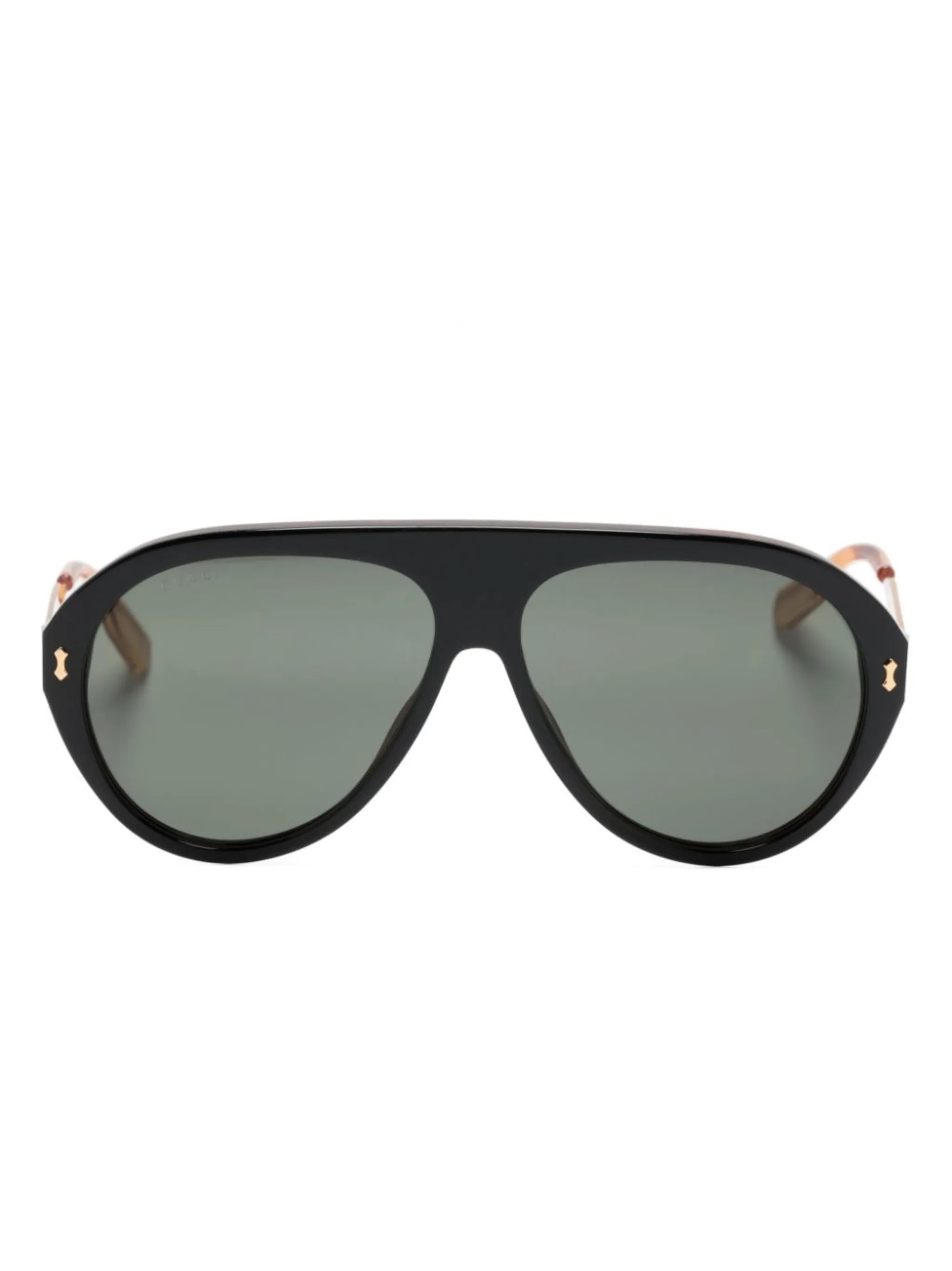 logo-engraved navigator-frame sunglasses