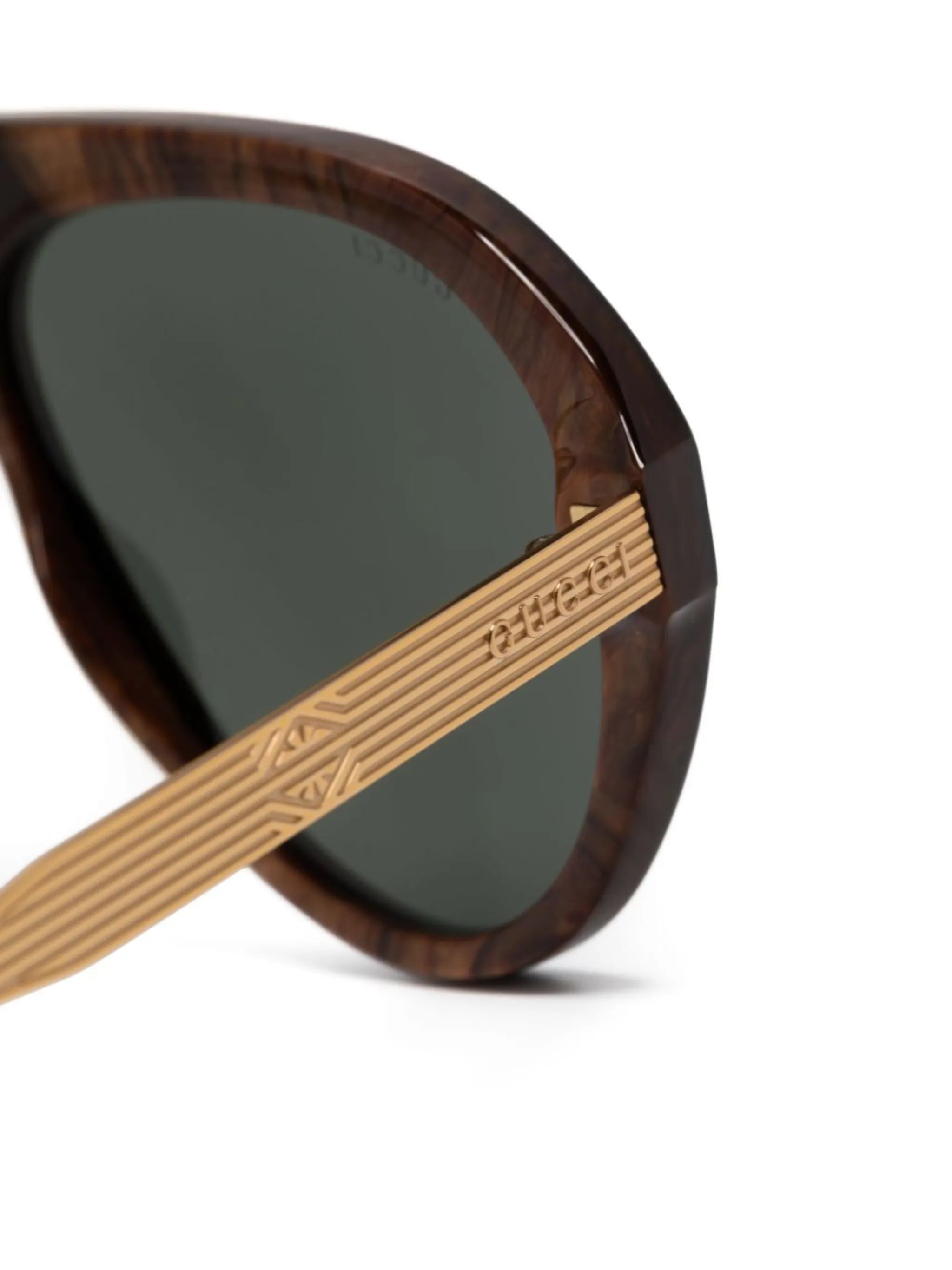 logo-engraved navigator-frame sunglasses