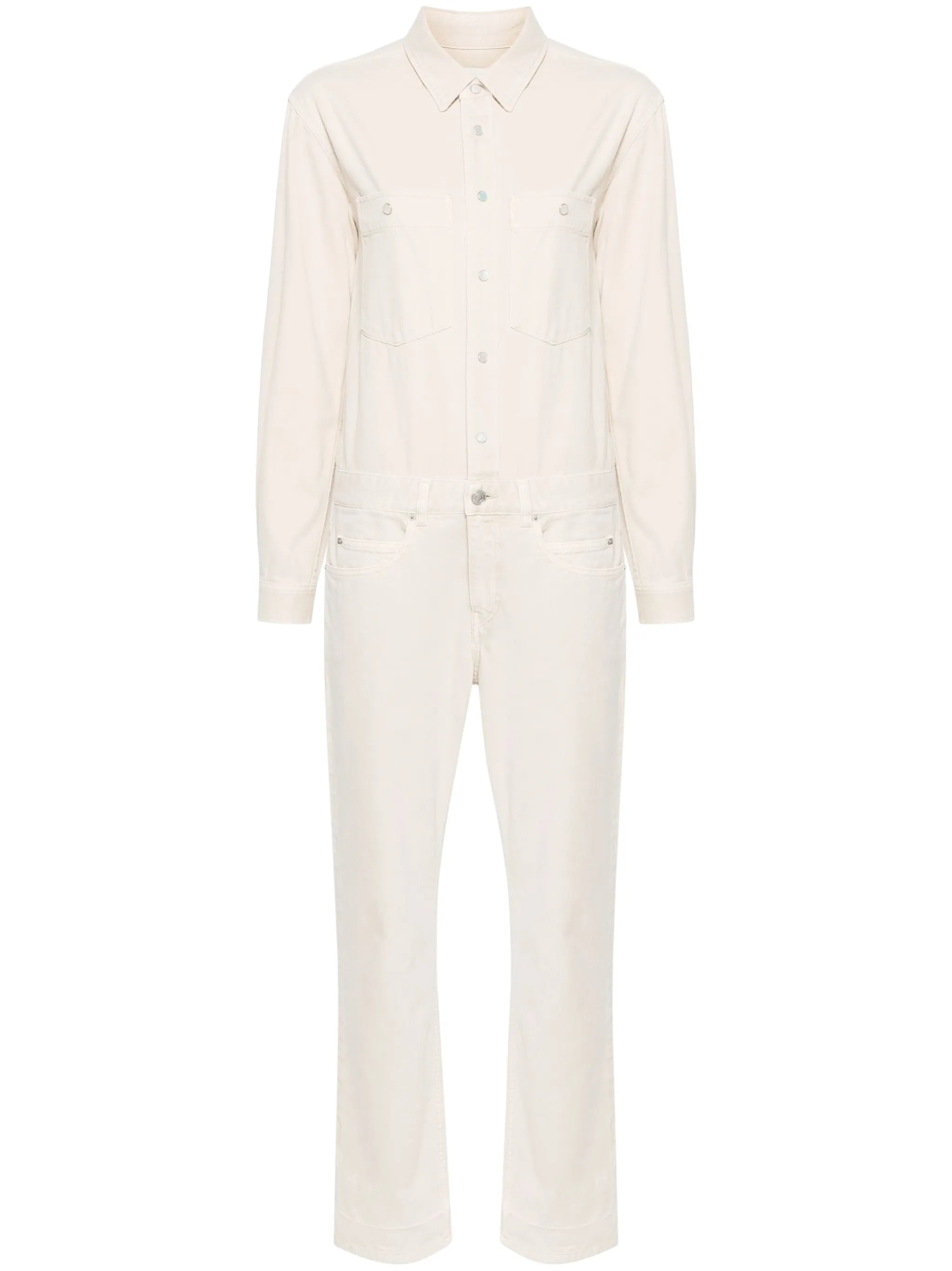 Imane long-sleeve denim jumpsuit