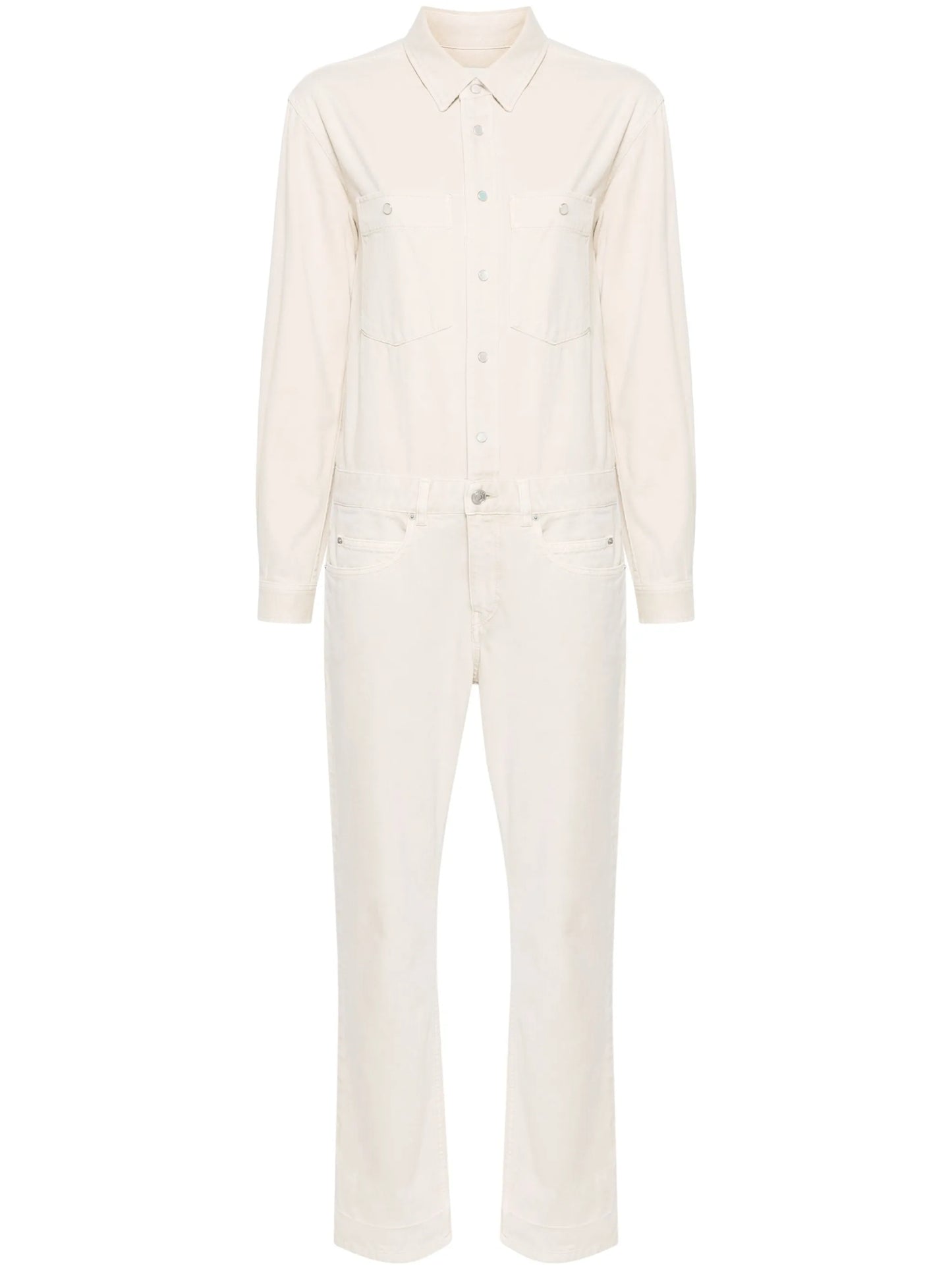 Imane long-sleeve denim jumpsuit