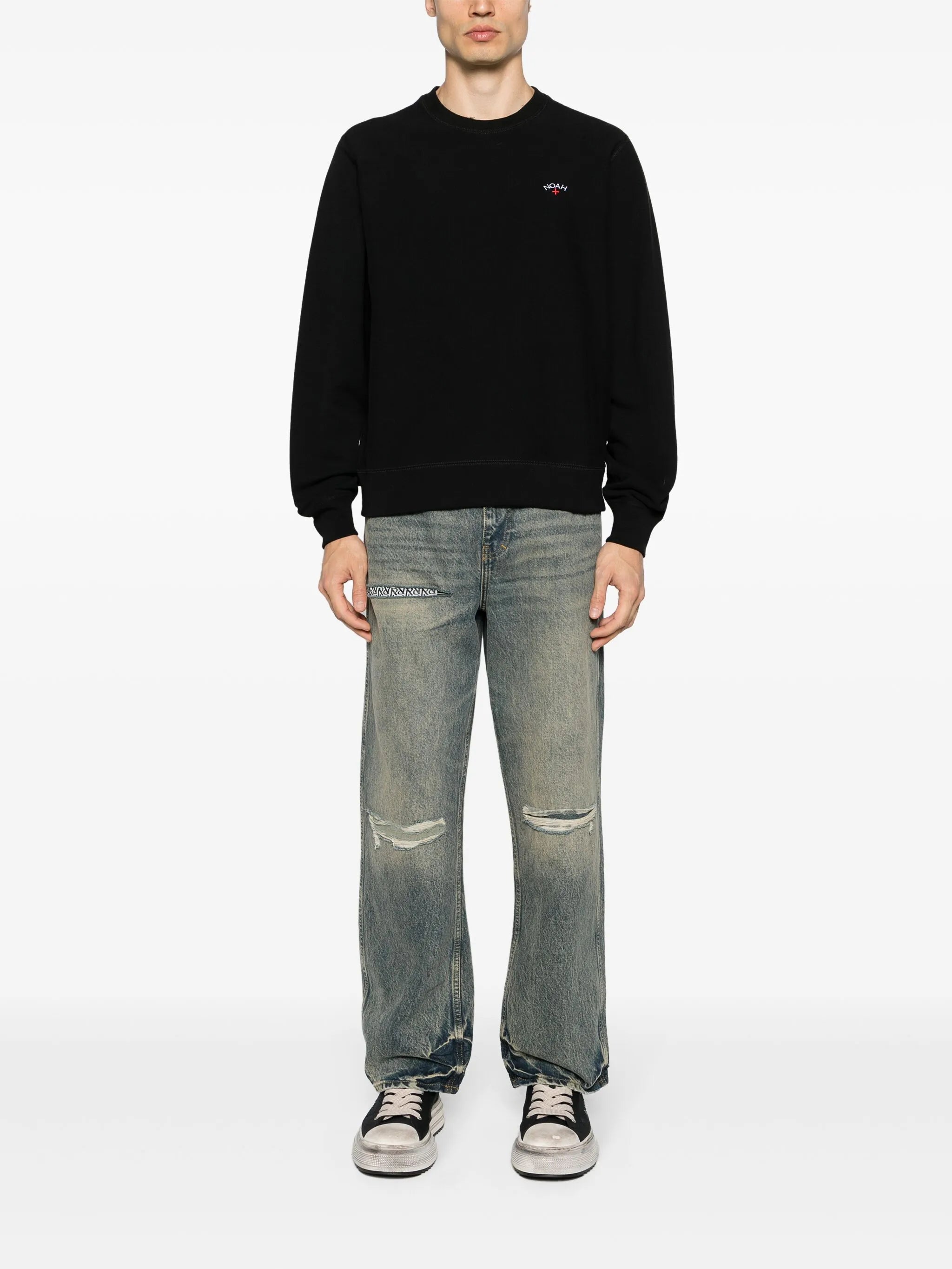 logo-embroidered cotton sweatshirt