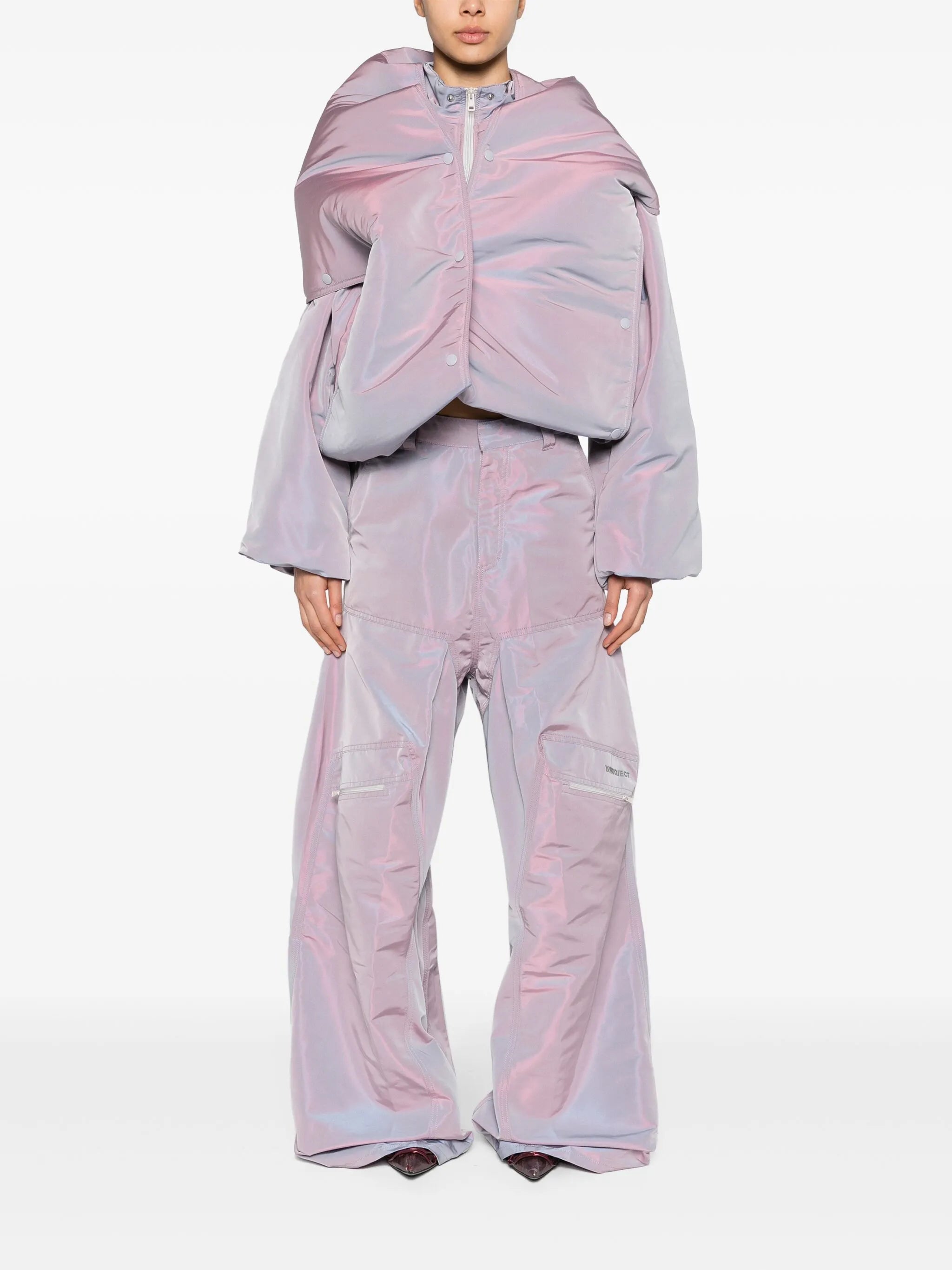 Snap Off cropped puffer jacket