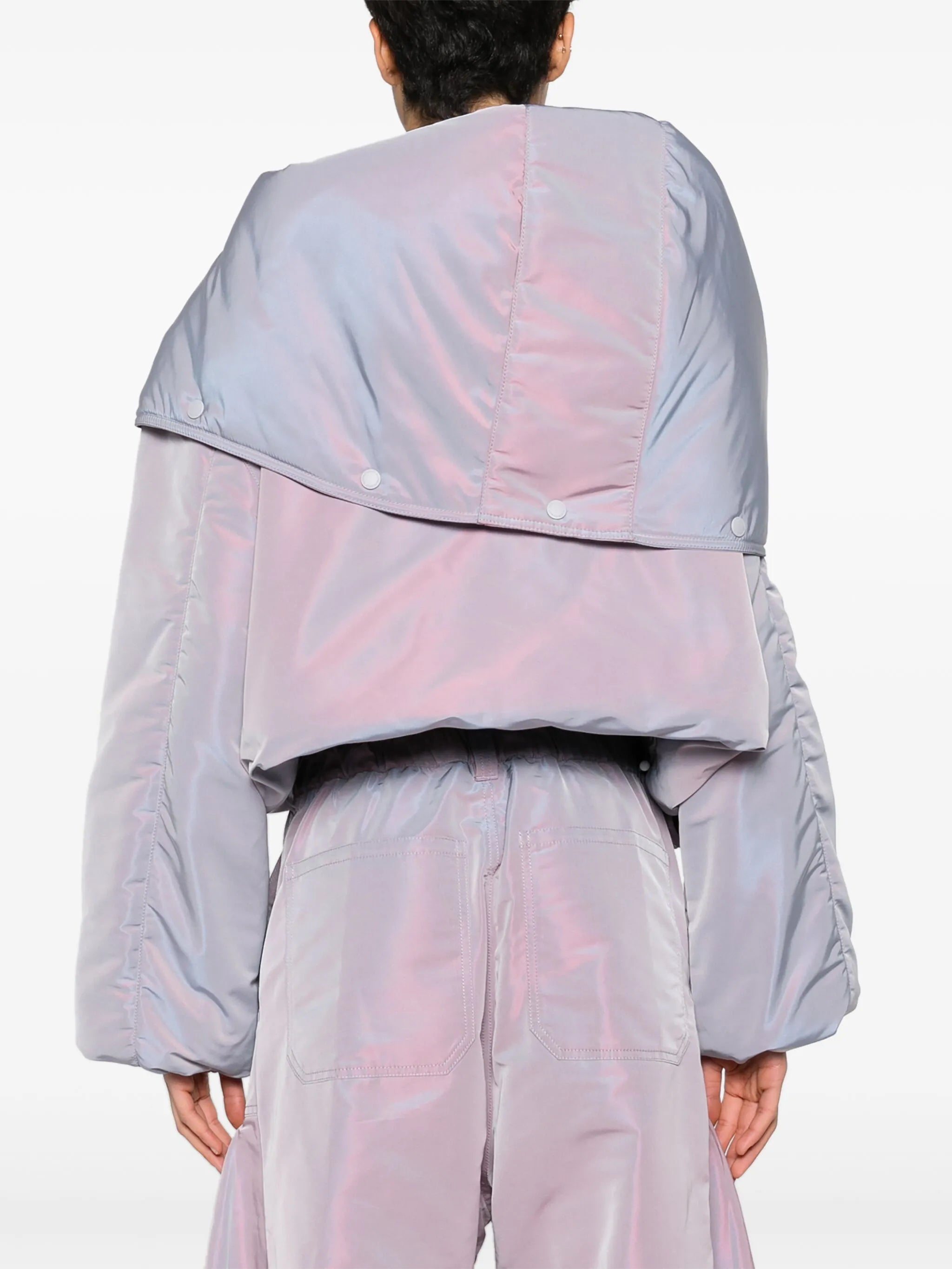Snap Off cropped puffer jacket
