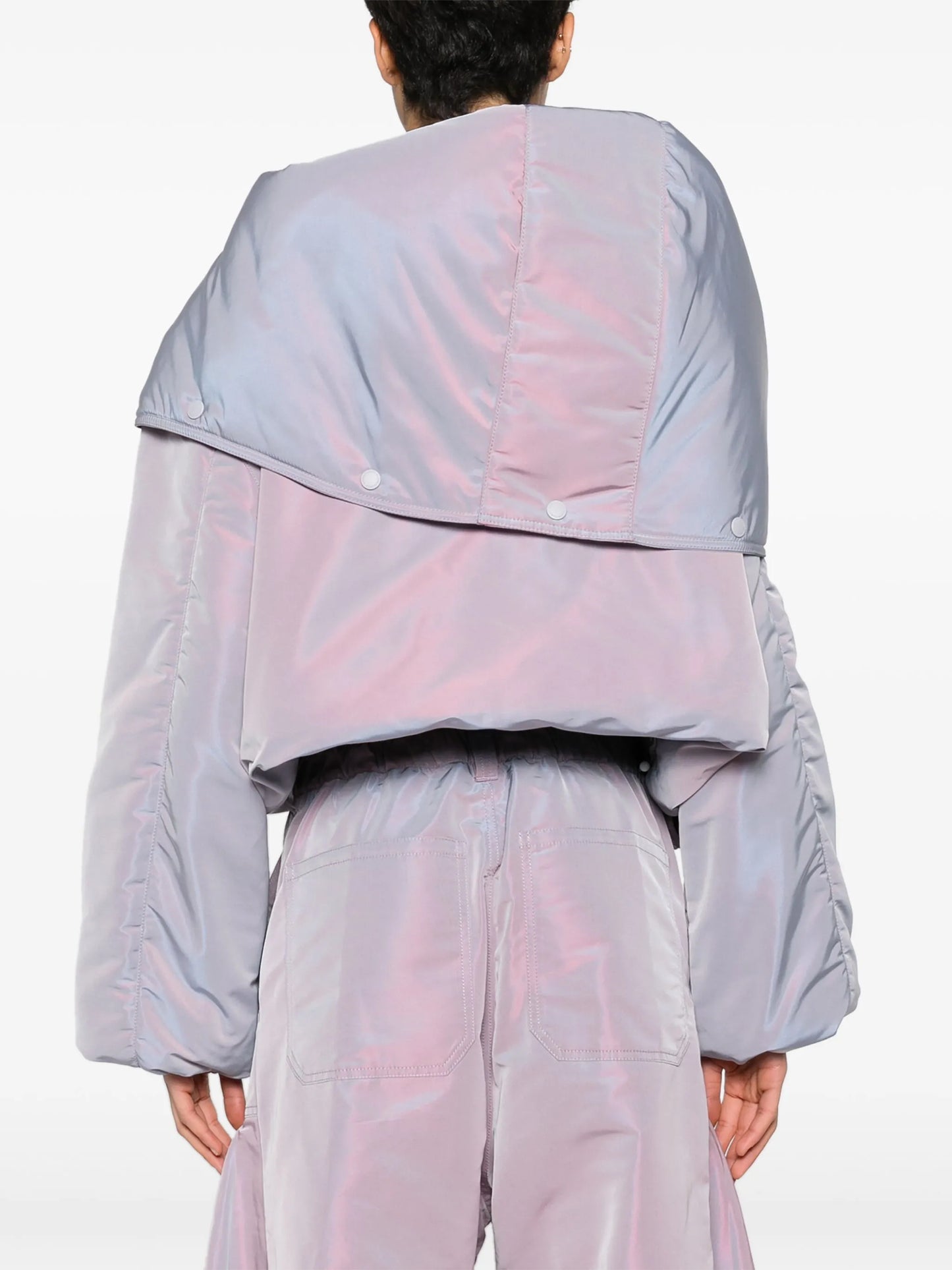 Snap Off cropped puffer jacket