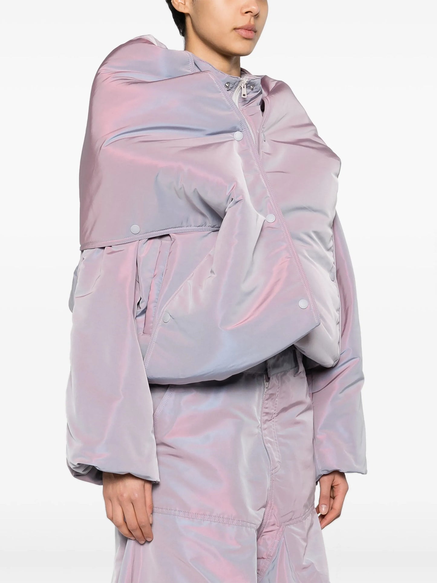 Snap Off cropped puffer jacket
