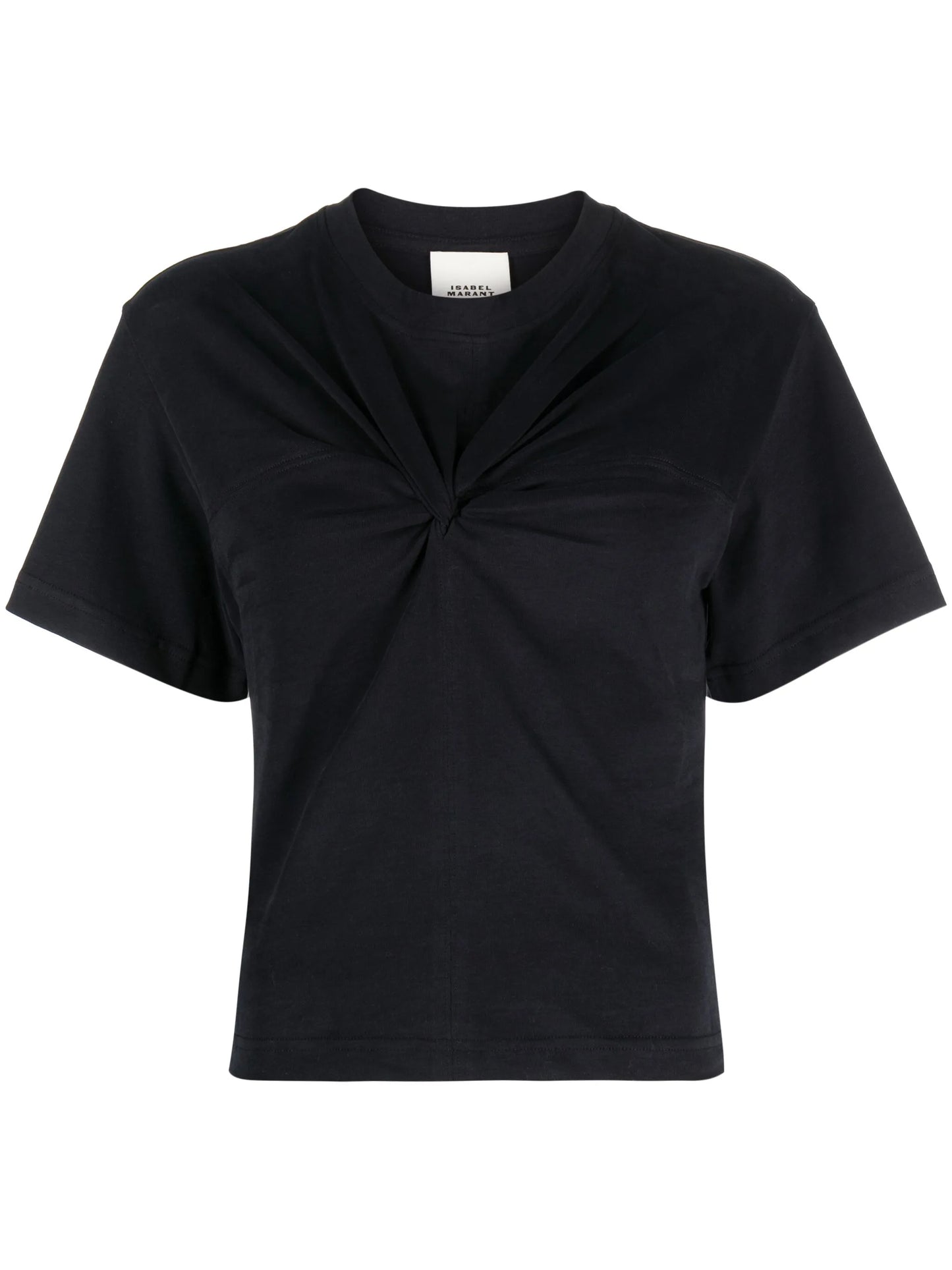 Zuria knot-detail organic cotton T-shirt