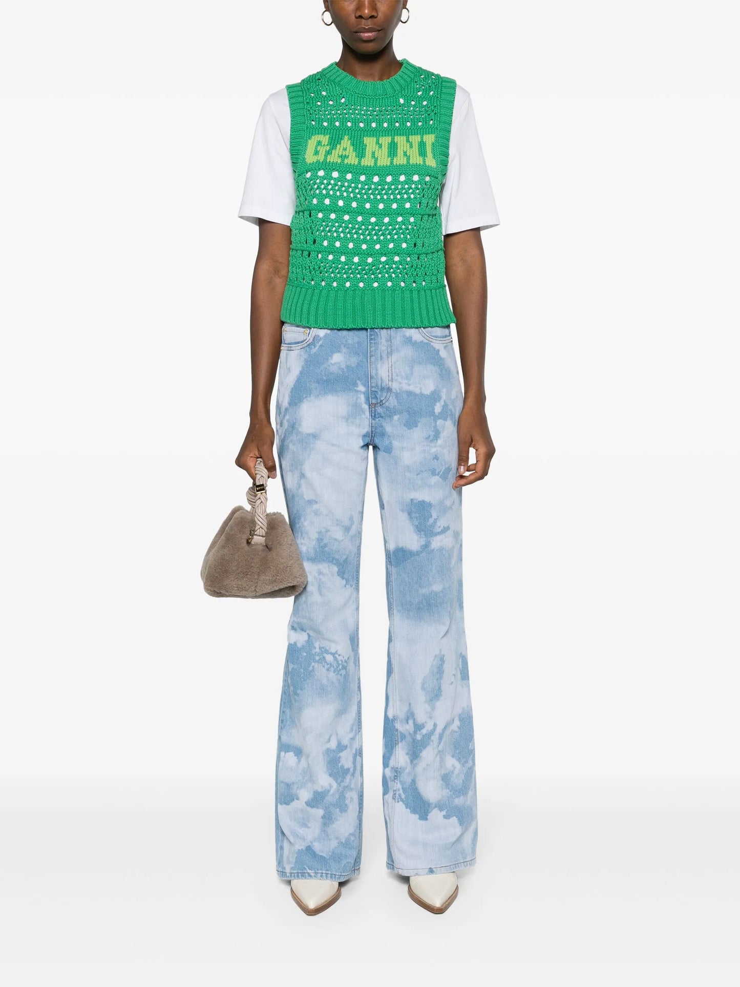 bleached bootcut jeans