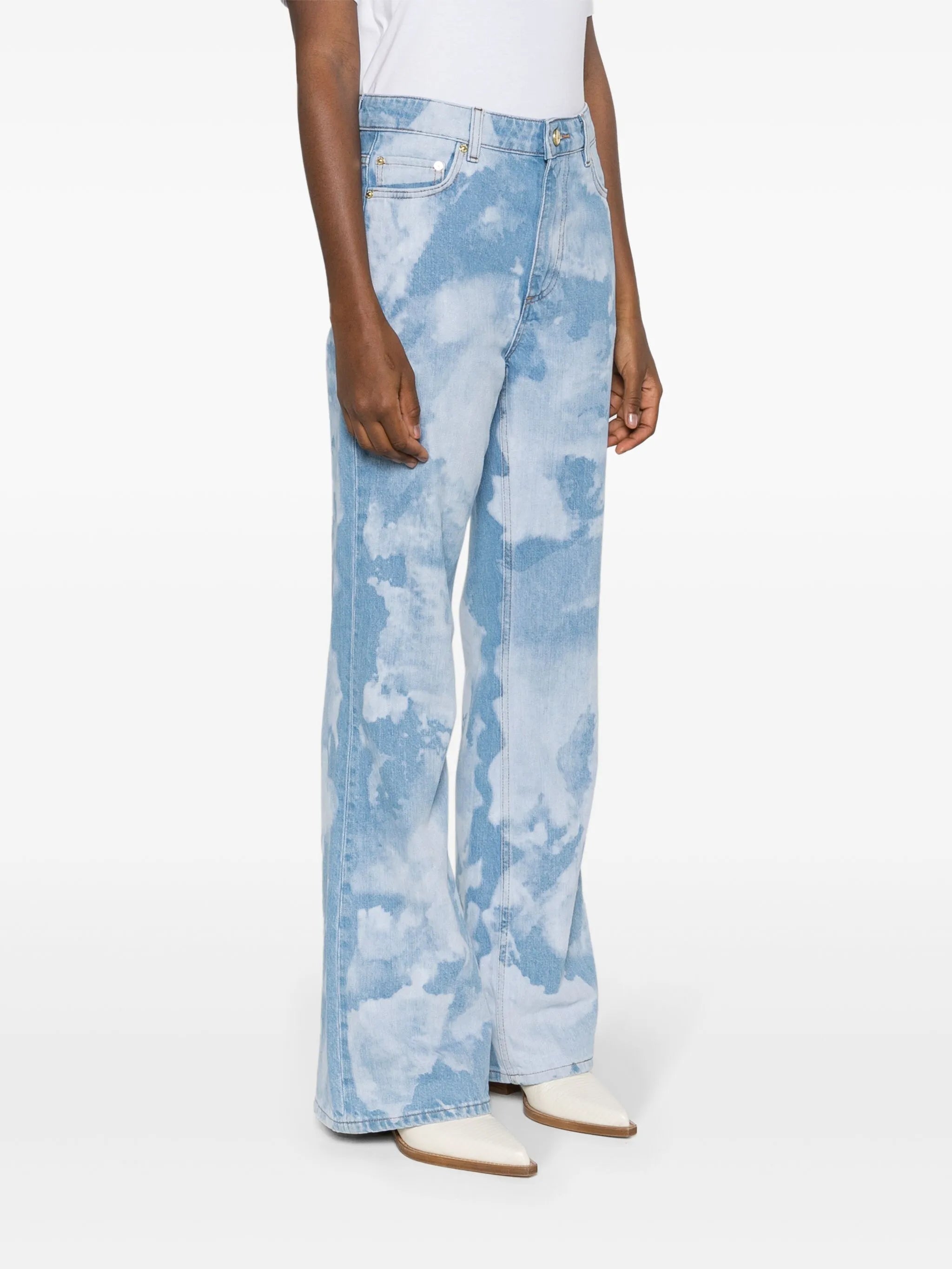 bleached bootcut jeans
