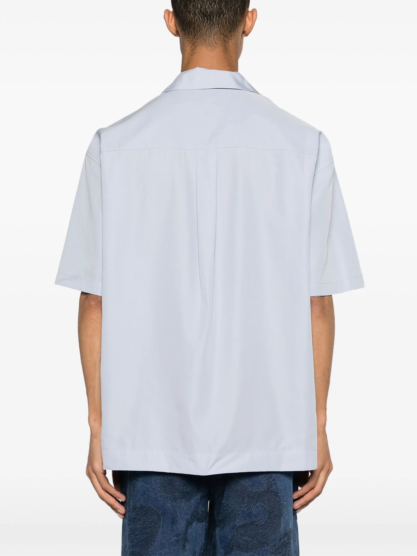Phoenix-embroidered cotton shirt