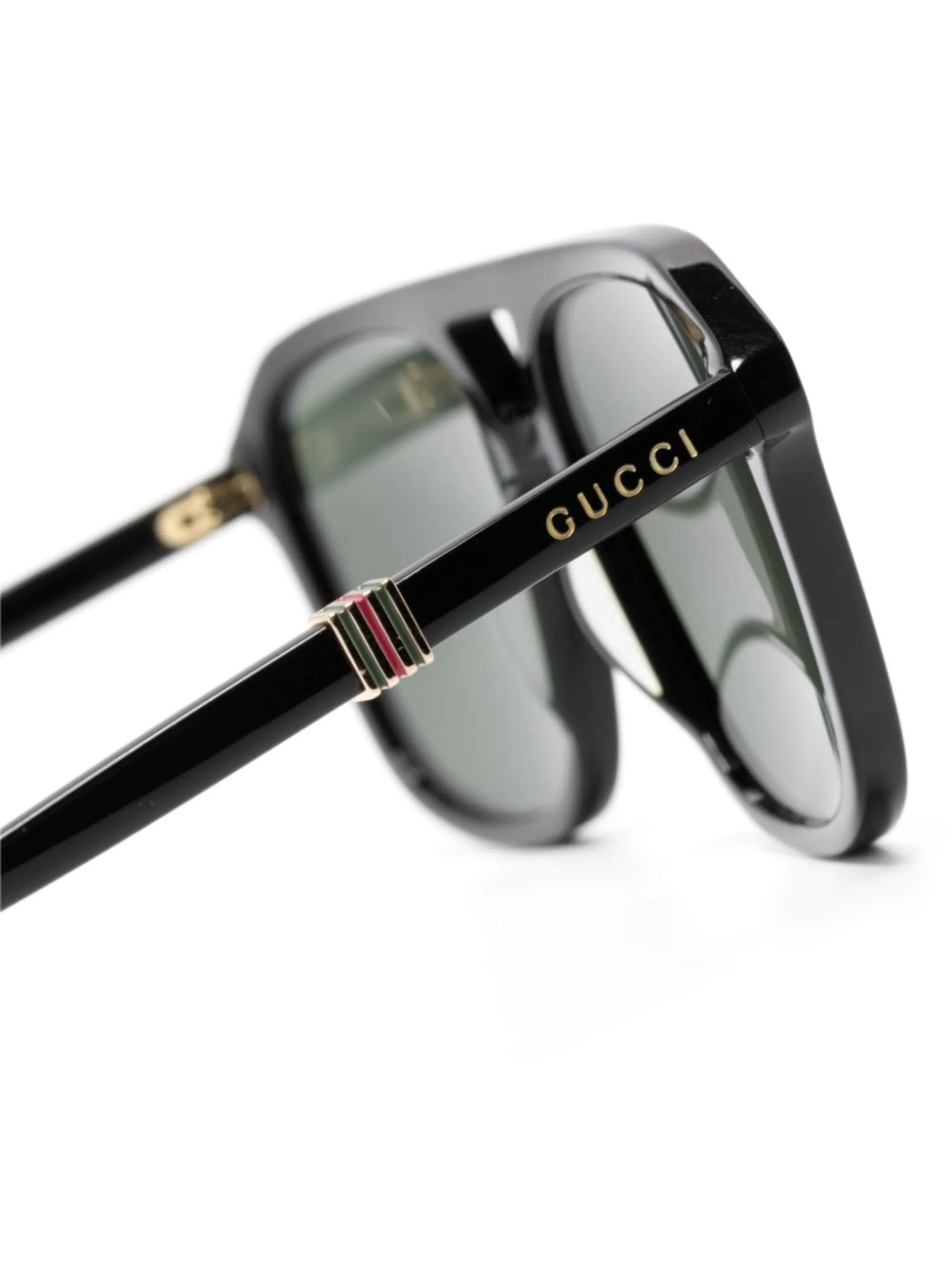 Web-detailed navigator-frame sunglasses