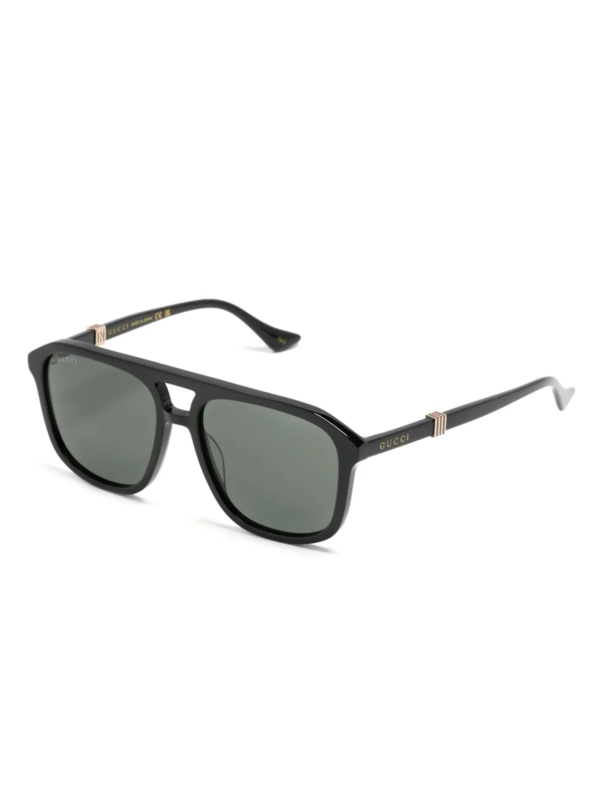 Web-detailed navigator-frame sunglasses