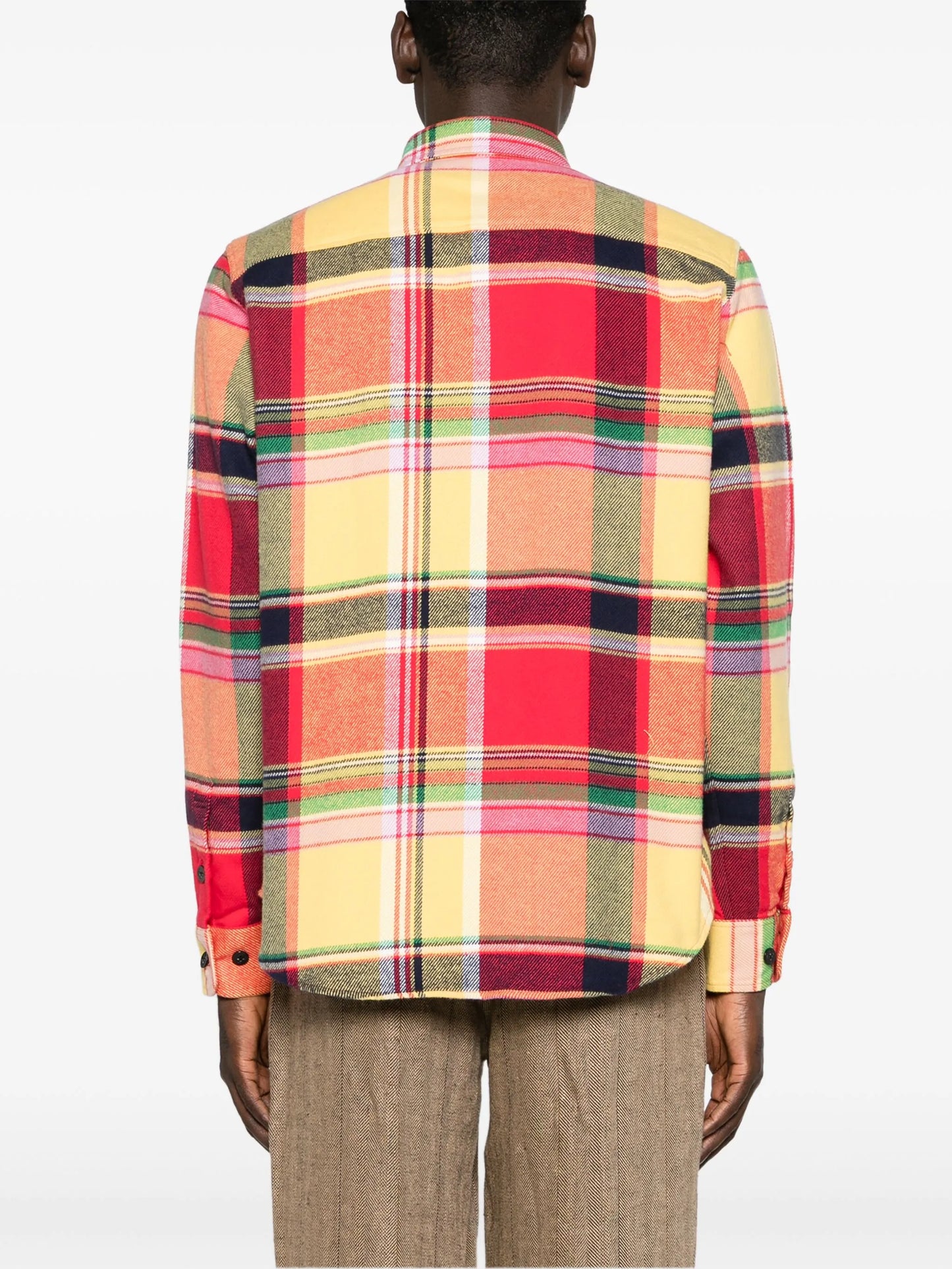 Heavyweight plaid-check flannel shirt