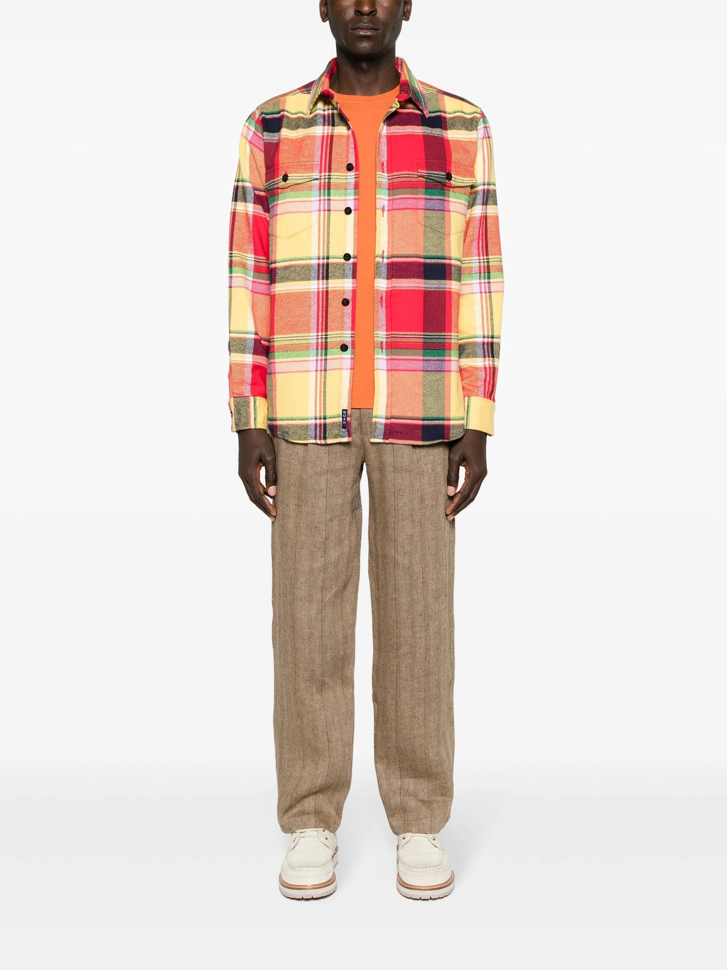 Heavyweight plaid-check flannel shirt