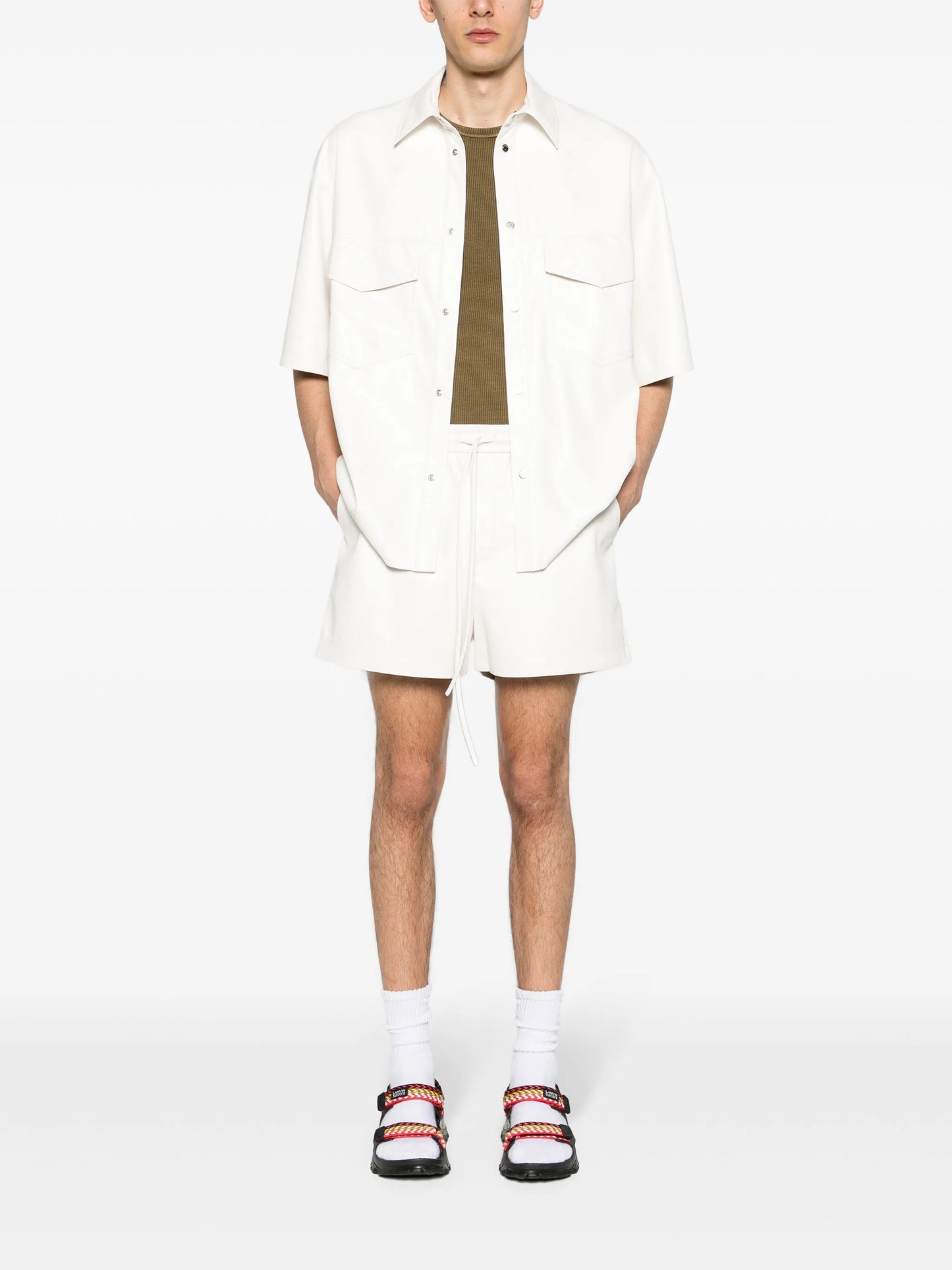 Okobor faux-leather shorts