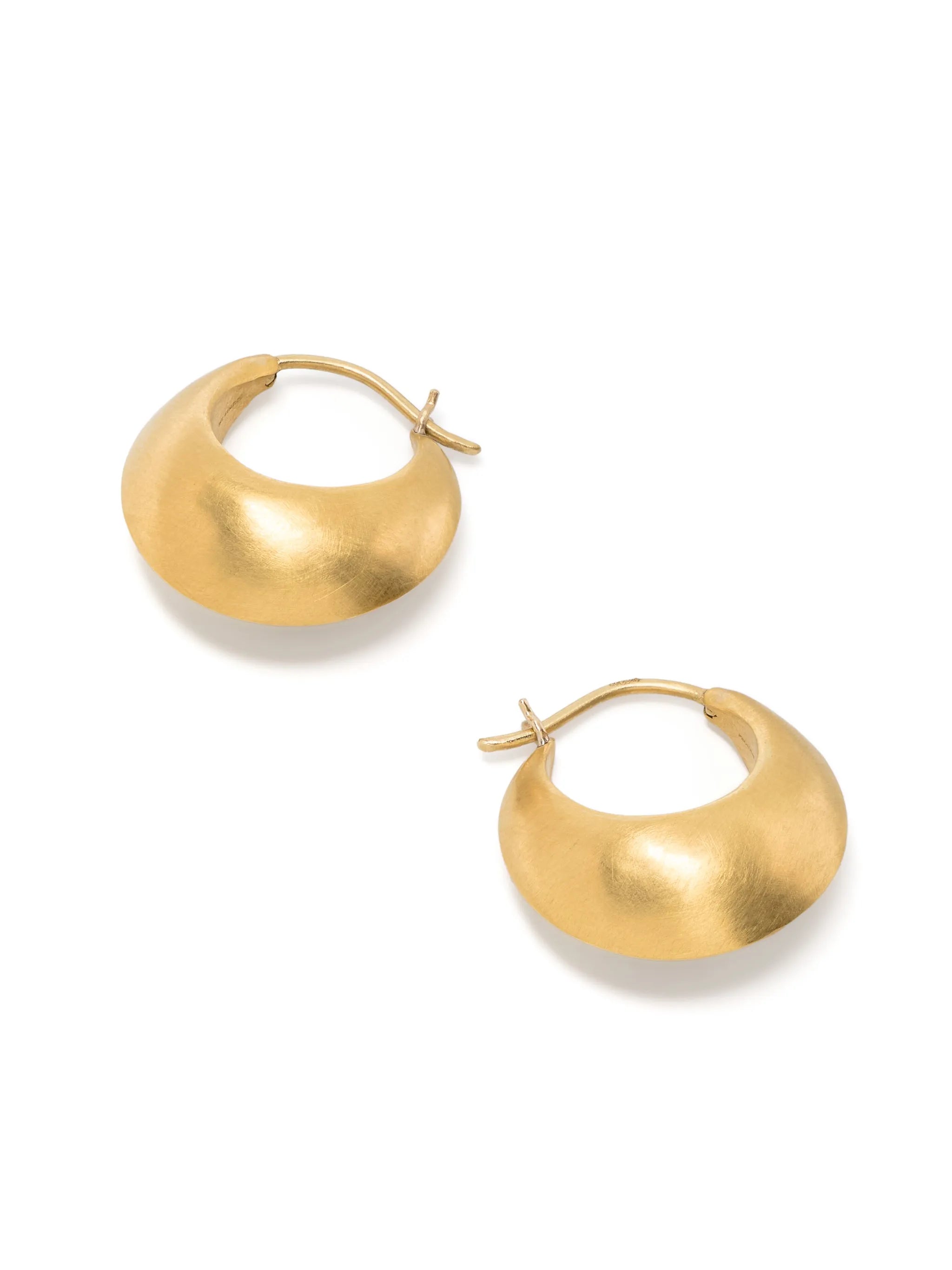 22kt yellow gold Leech hoop earrings