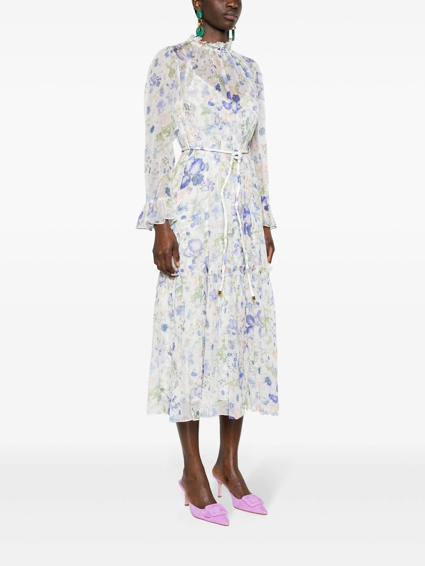 Natura belted midi dress