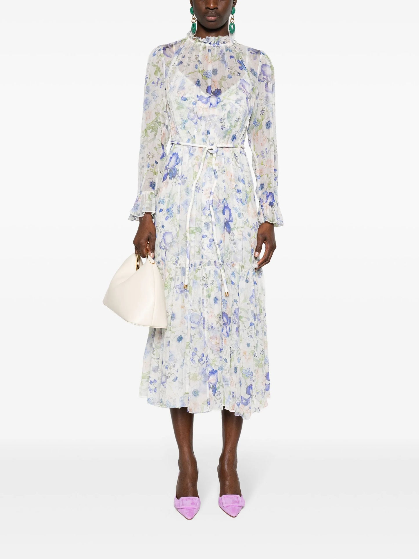 Natura belted midi dress