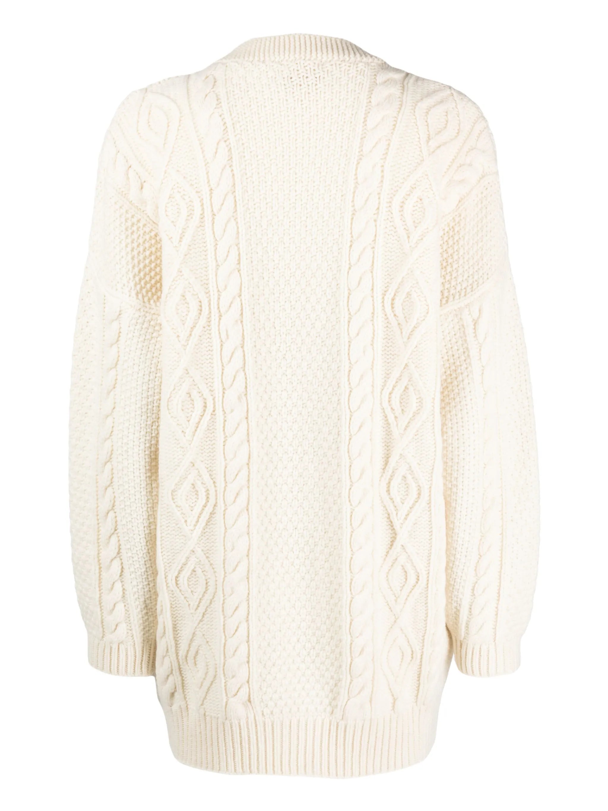 cable-knit merino cardigan