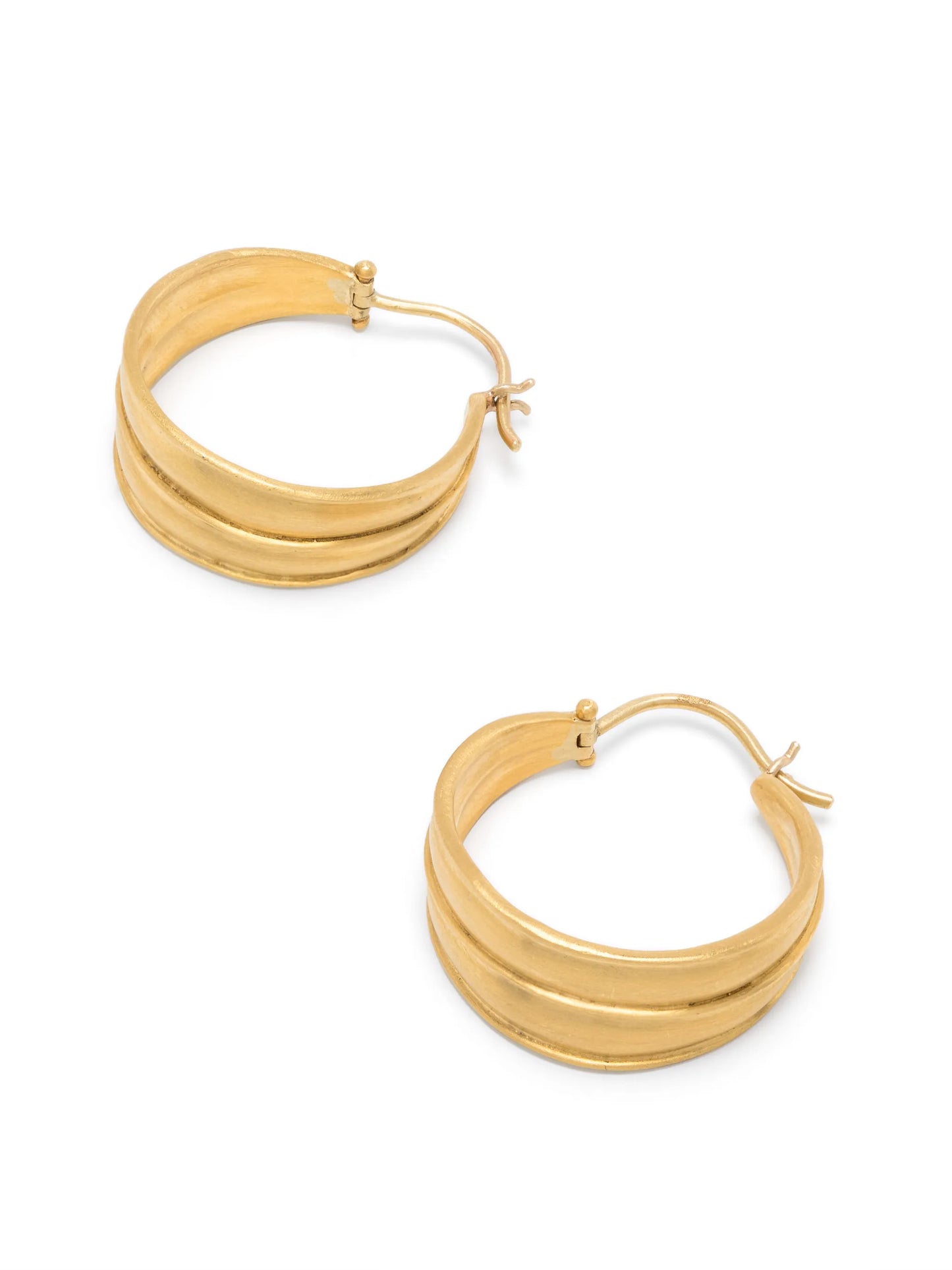 22kt yellow gold Laurel hoop earrings