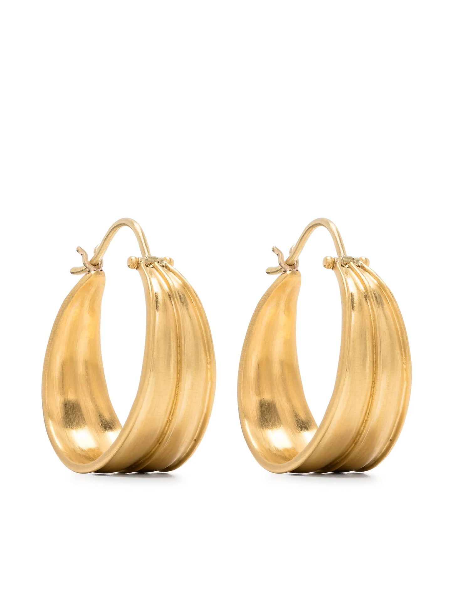 22kt yellow gold Laurel hoop earrings