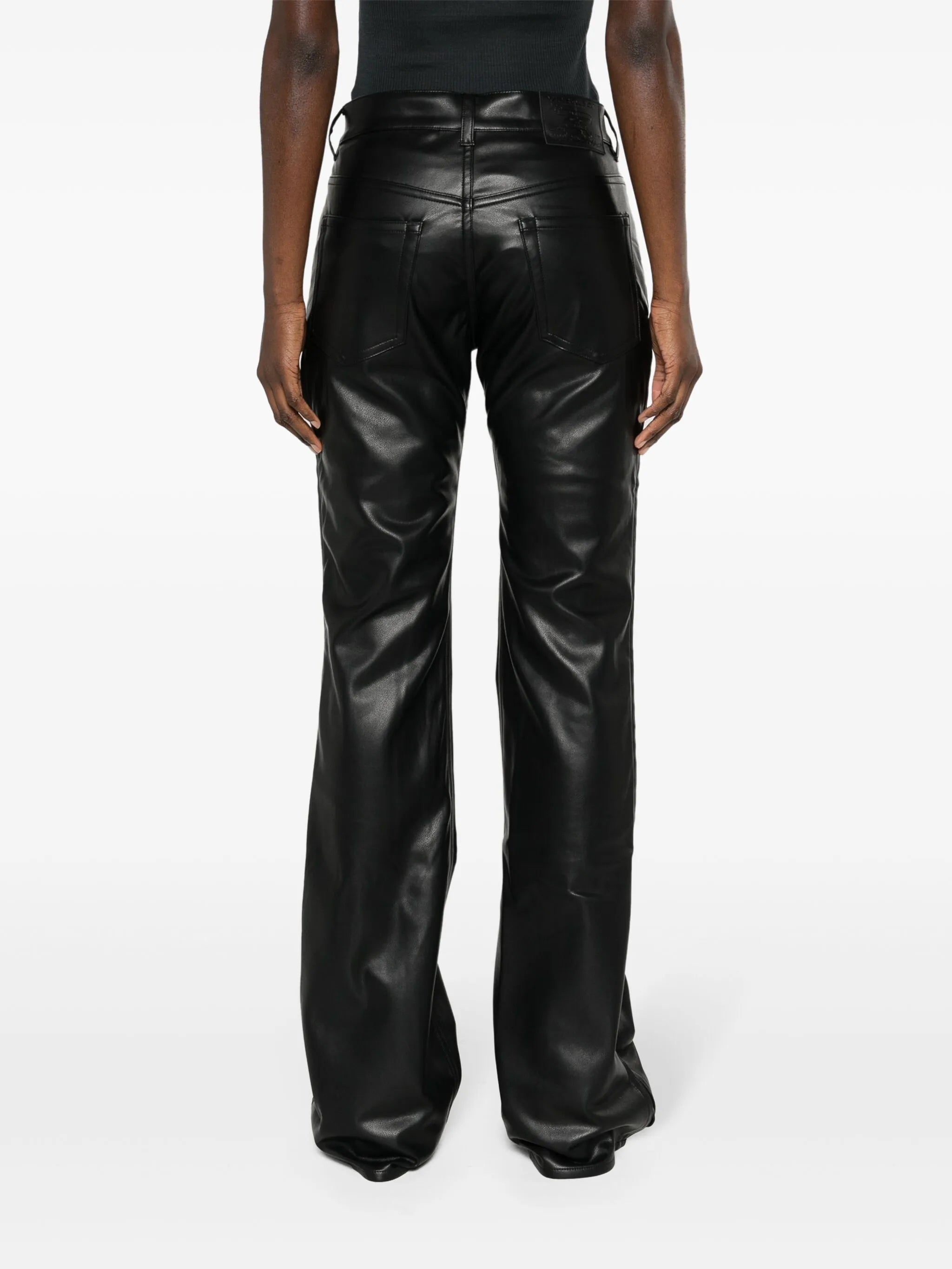 seamed slim-cut trousers