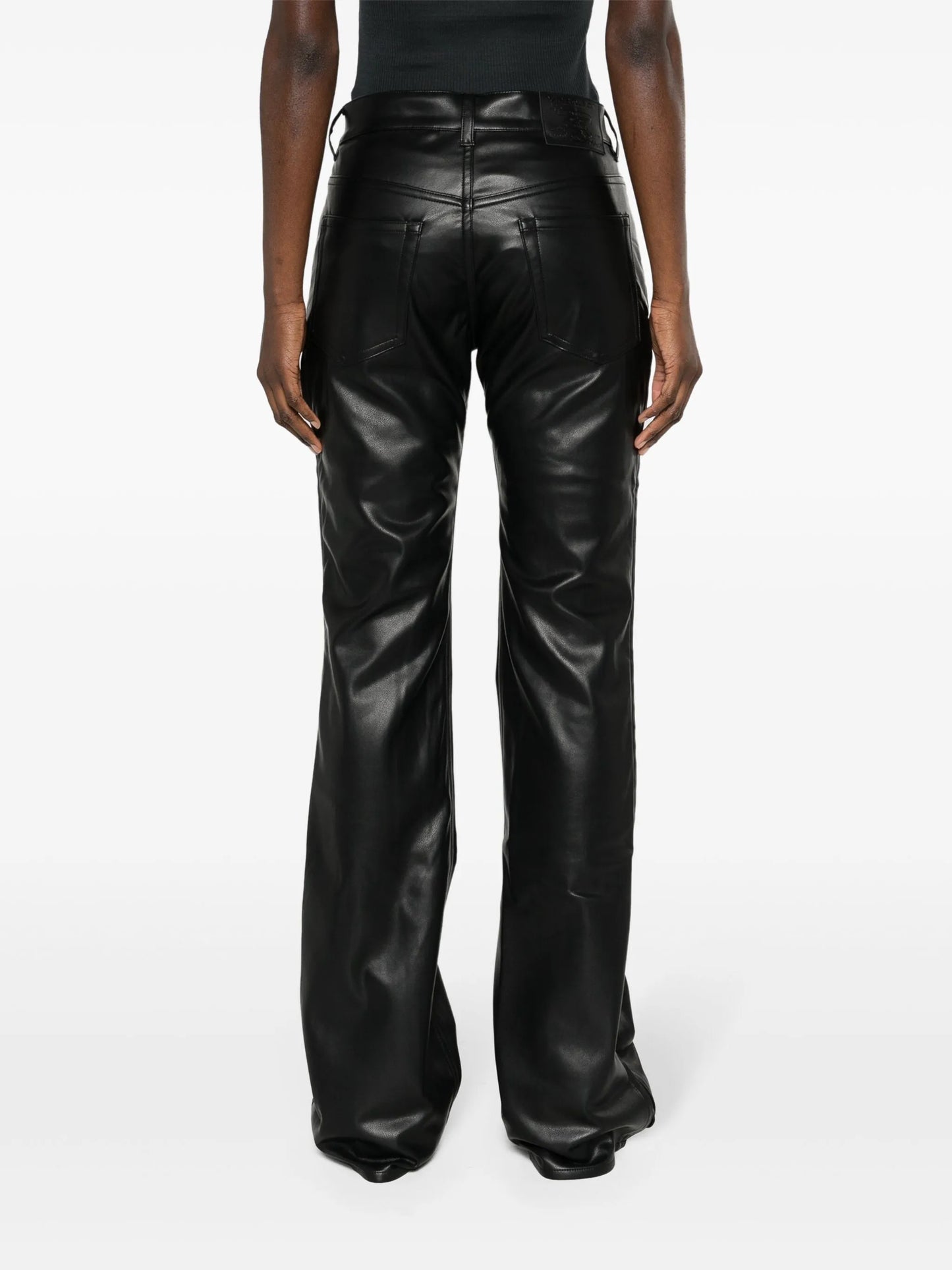 seamed slim-cut trousers
