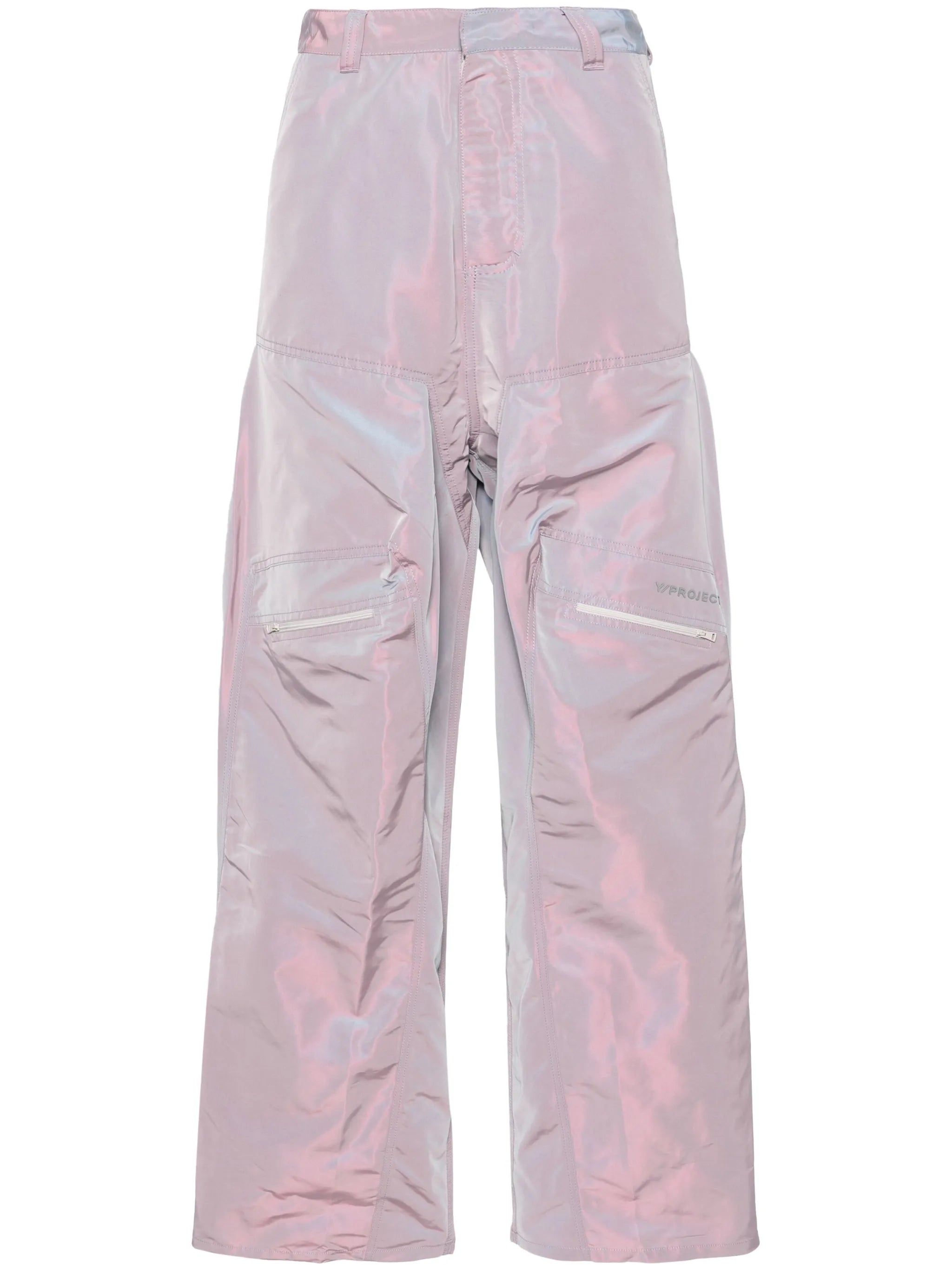 Pop-up straight-leg trousers