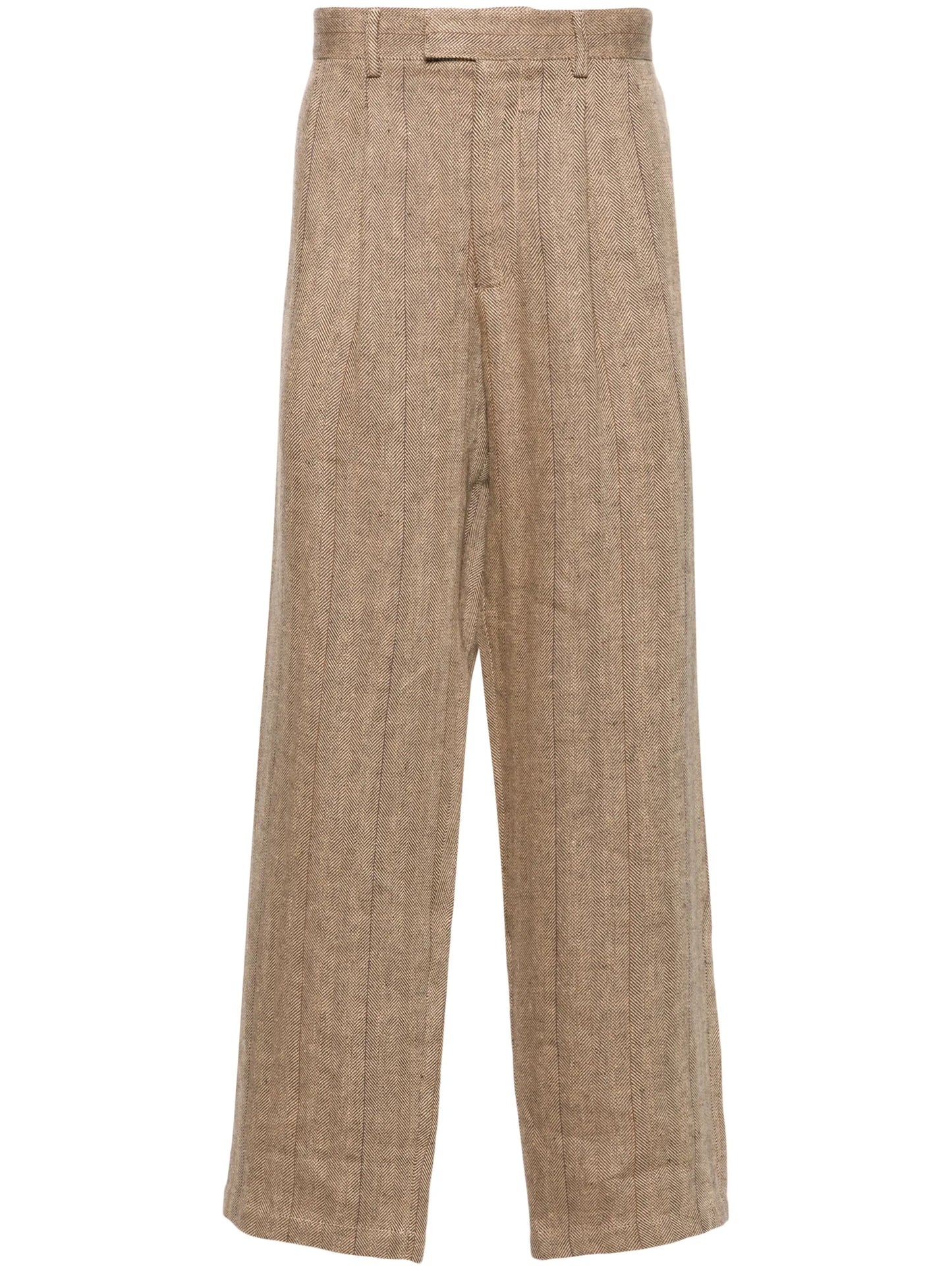 herringbone tailored trousers