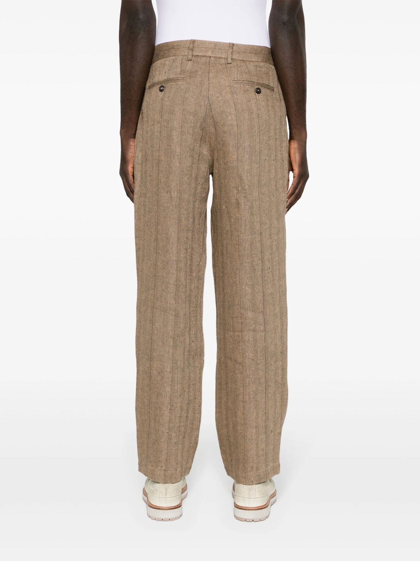herringbone tailored trousers