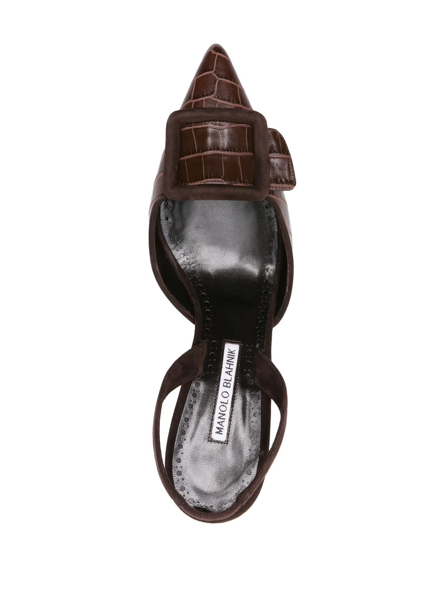 Maysli 70mm embossed-crocodile pumps