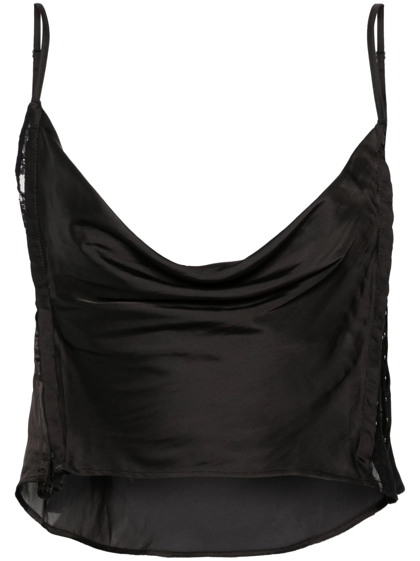 sheer-lace draped top