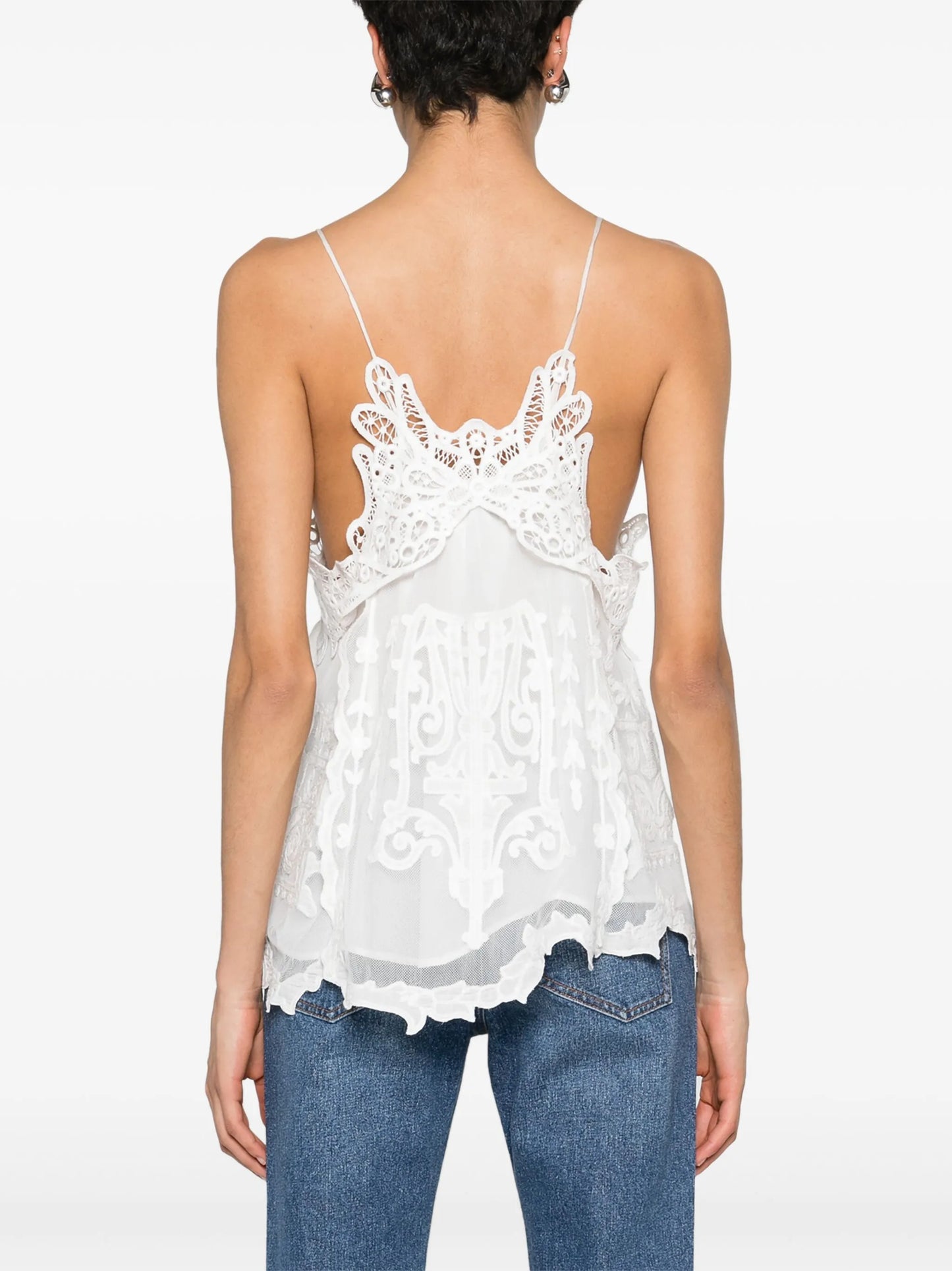 Victoria guipure-lace tank top