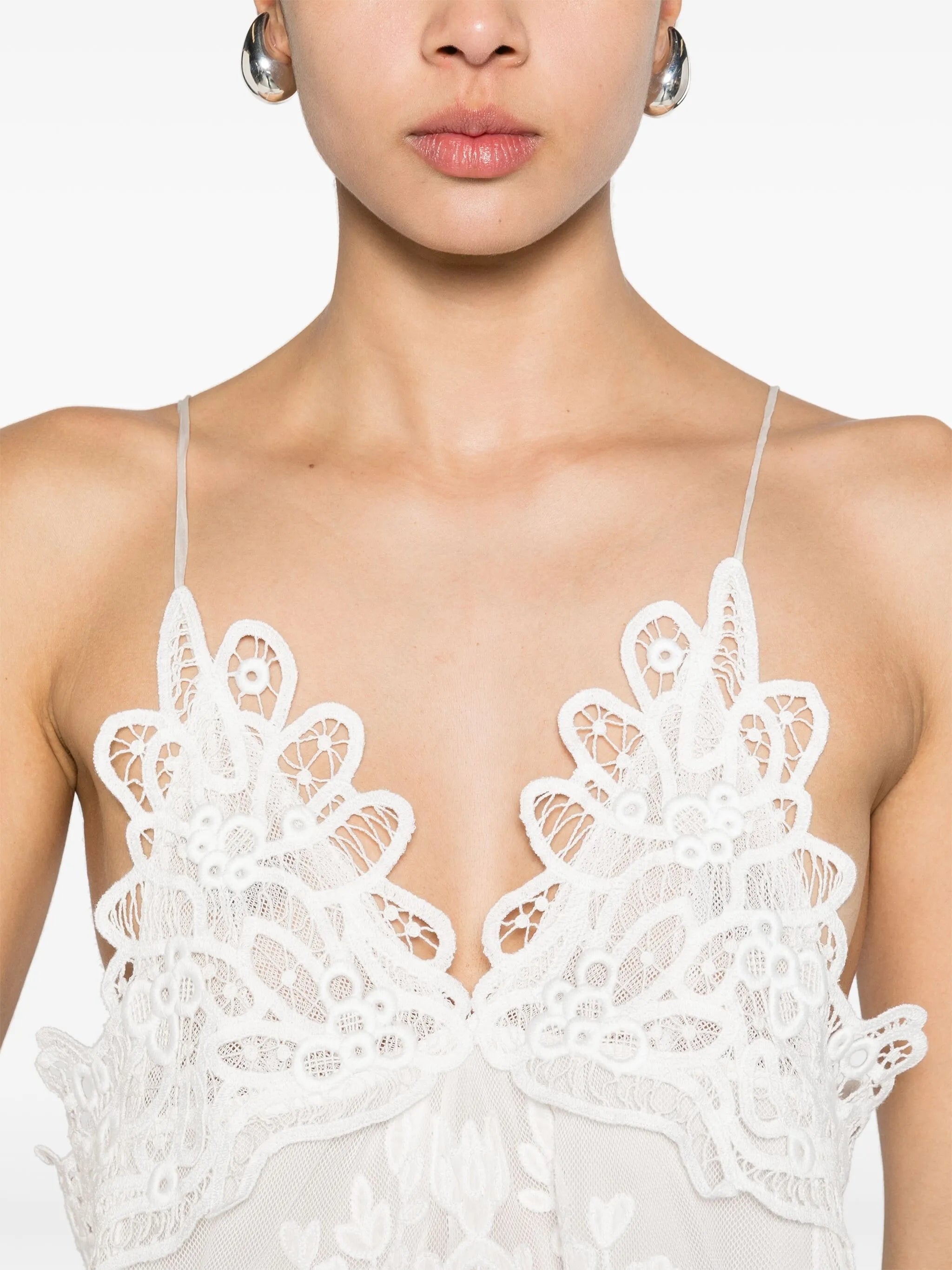 Victoria guipure-lace tank top
