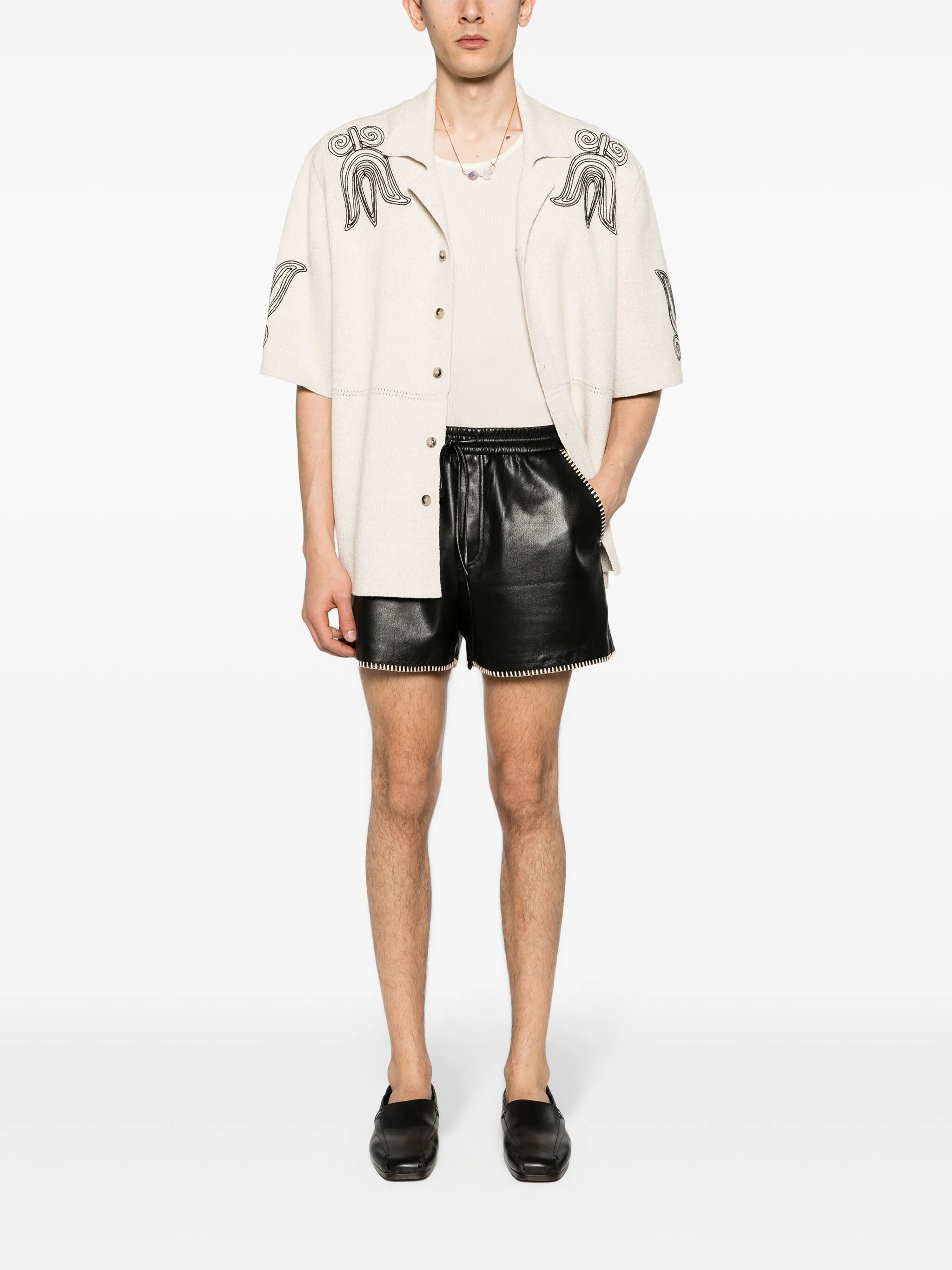 Okobor faux-leather shorts