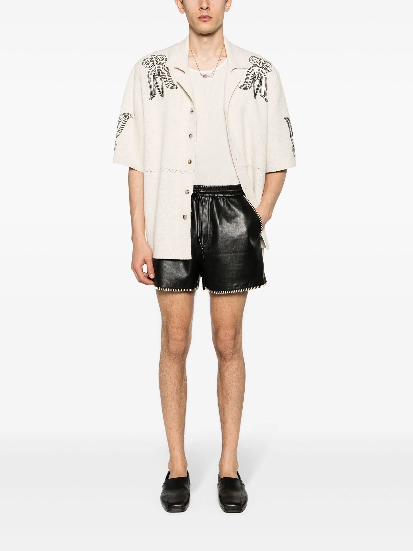 Okobor faux-leather shorts