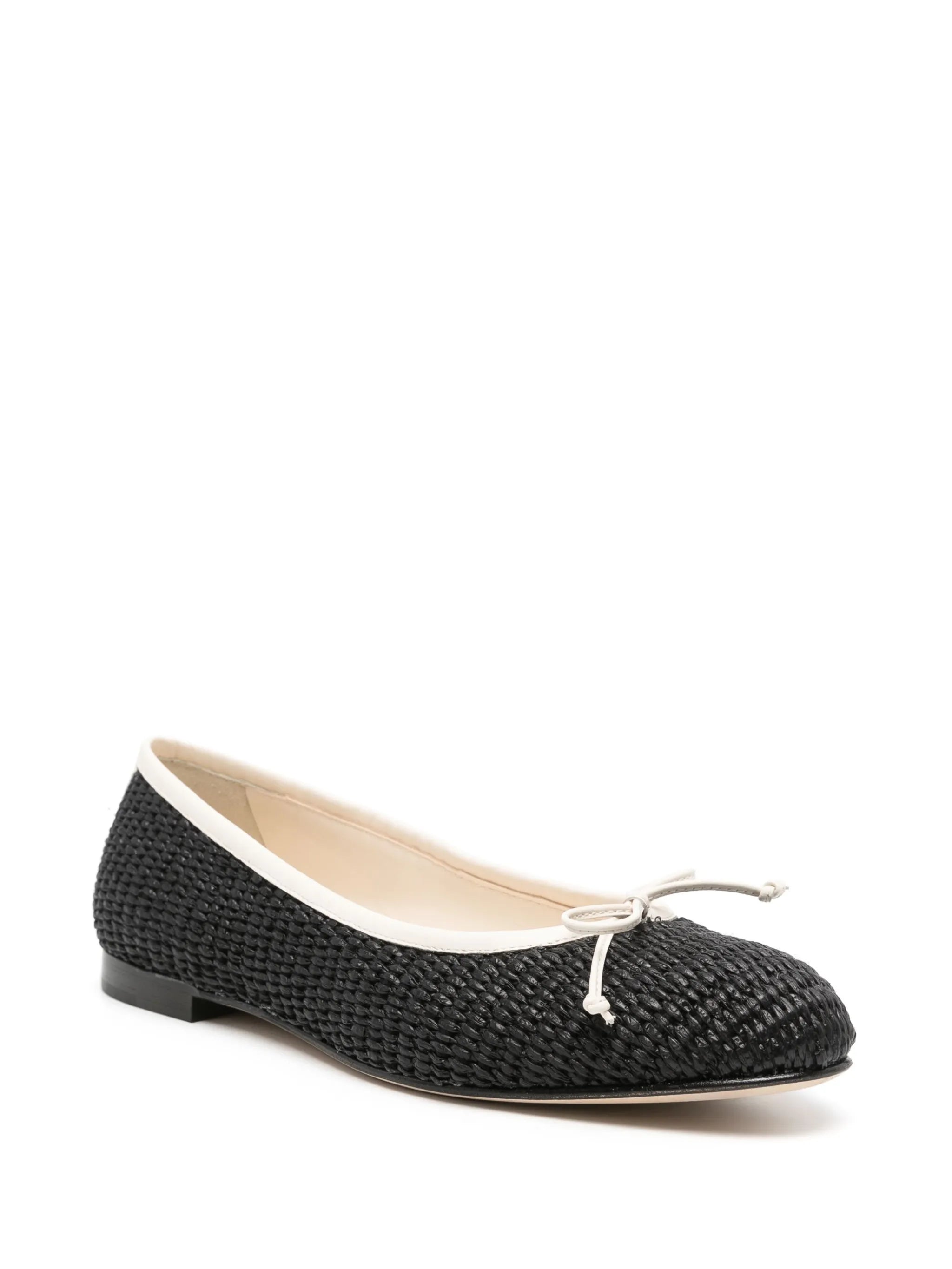 Veralli raffia ballerina shoes