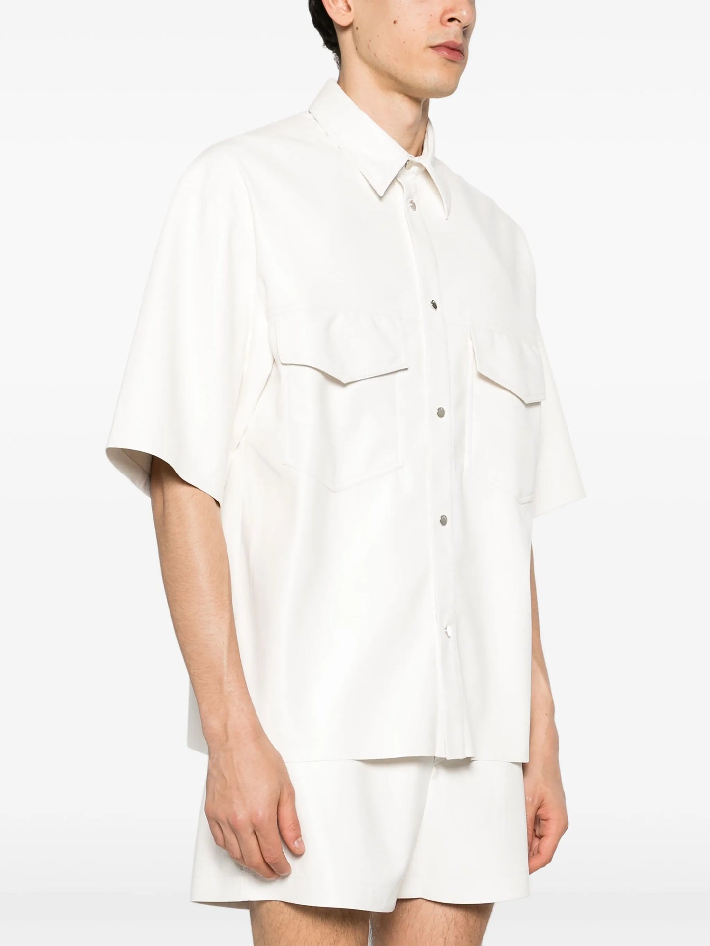Okobor faux-leather shirt