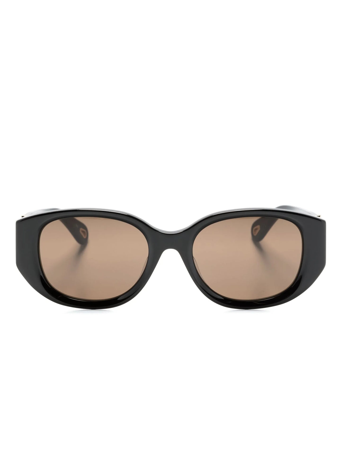 logo-engraved round-frame sunglasses