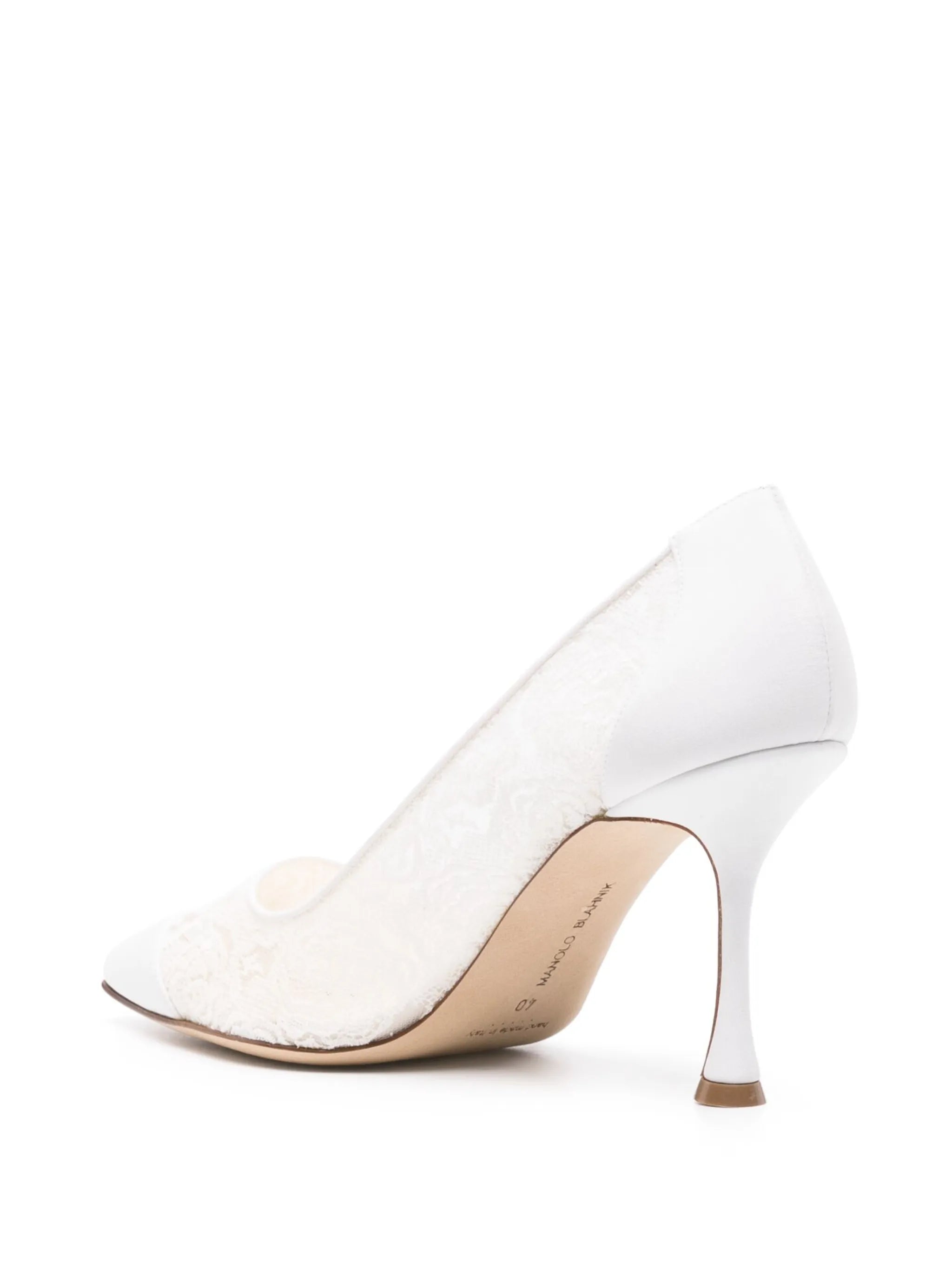 90mm Sololaria floral-lace pumps
