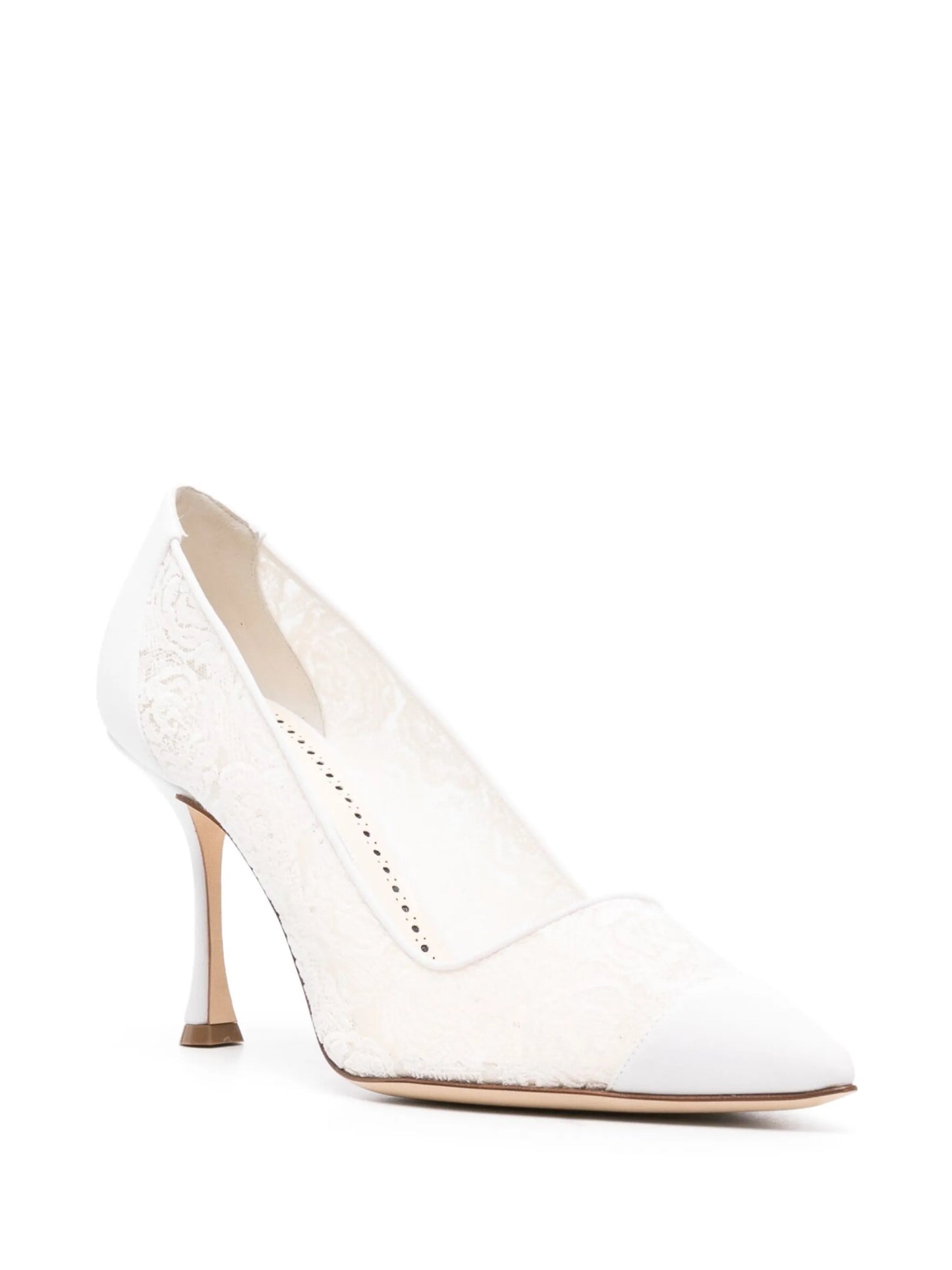 90mm Sololaria floral-lace pumps