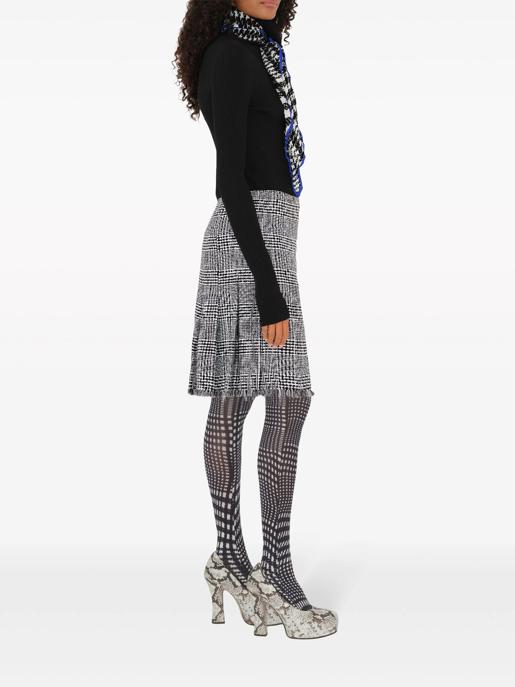 Arch 130mm python-print leather pumps