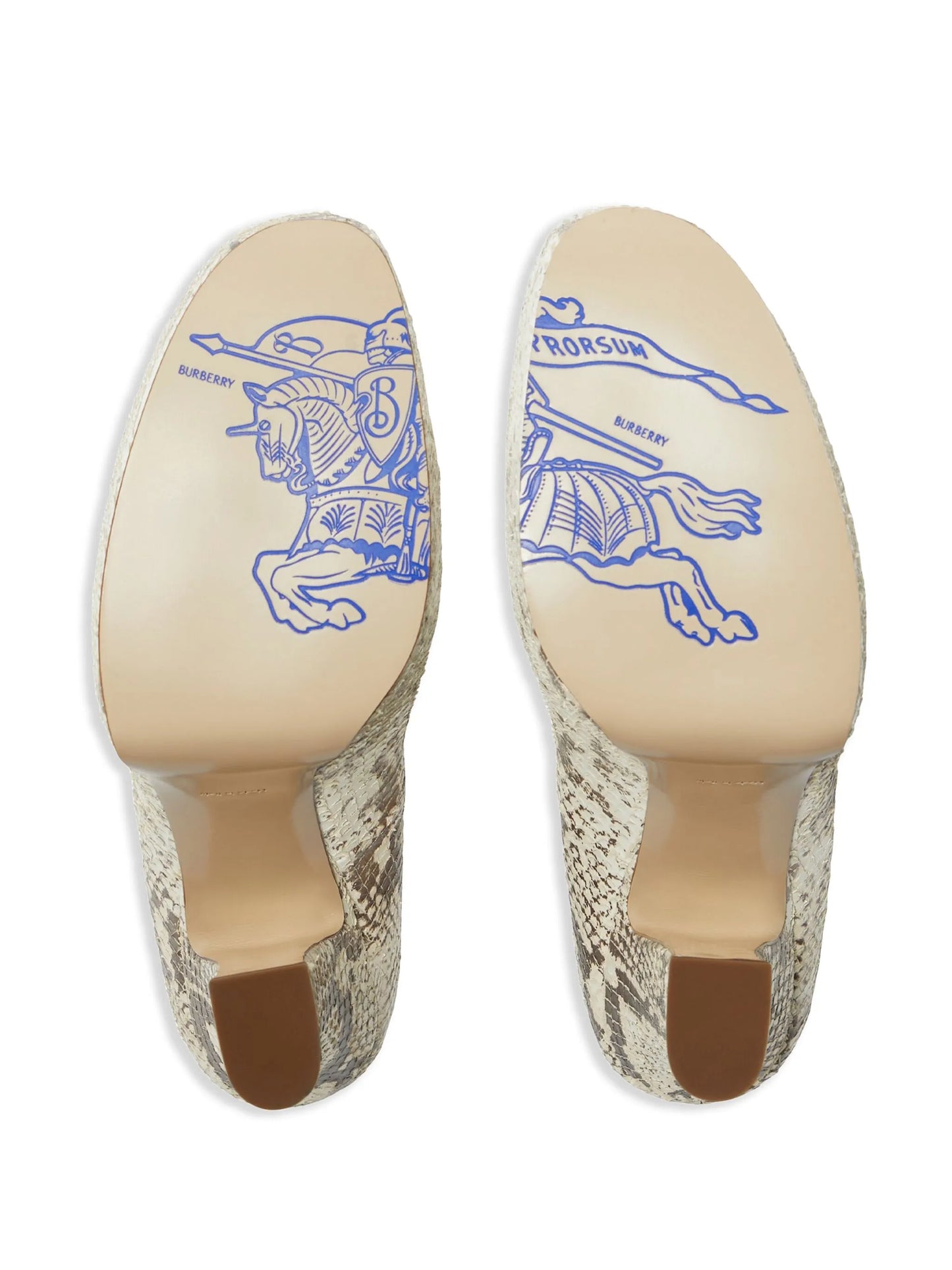Arch 130mm python-print leather pumps