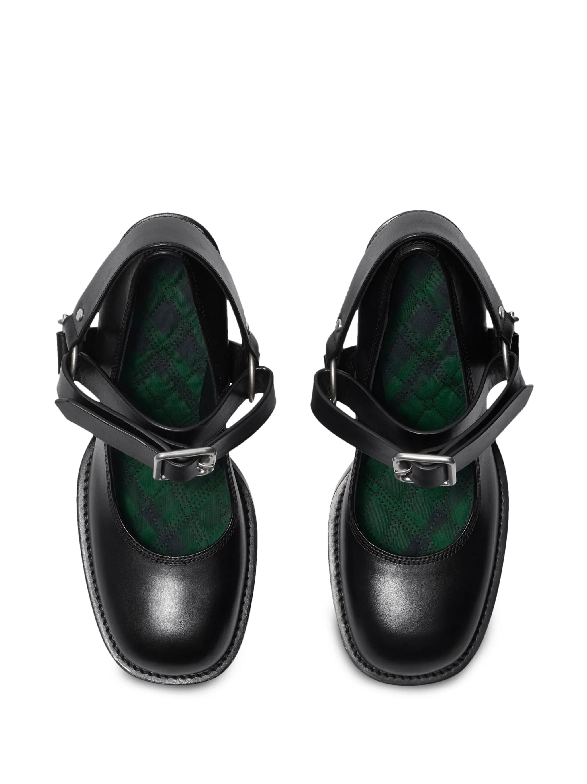 Stirrup 85mm leather pumps