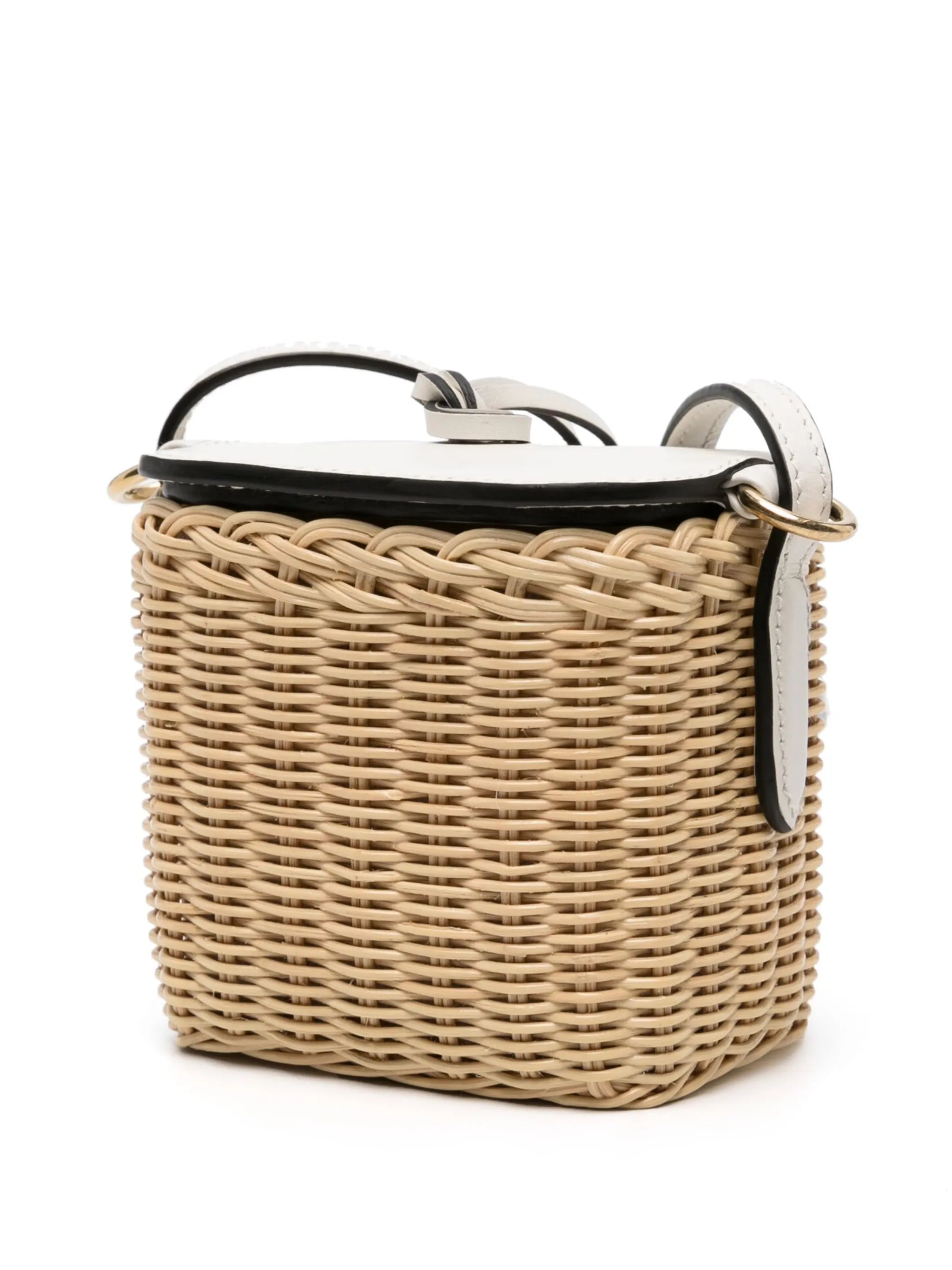 woven-wicker mini basket bag