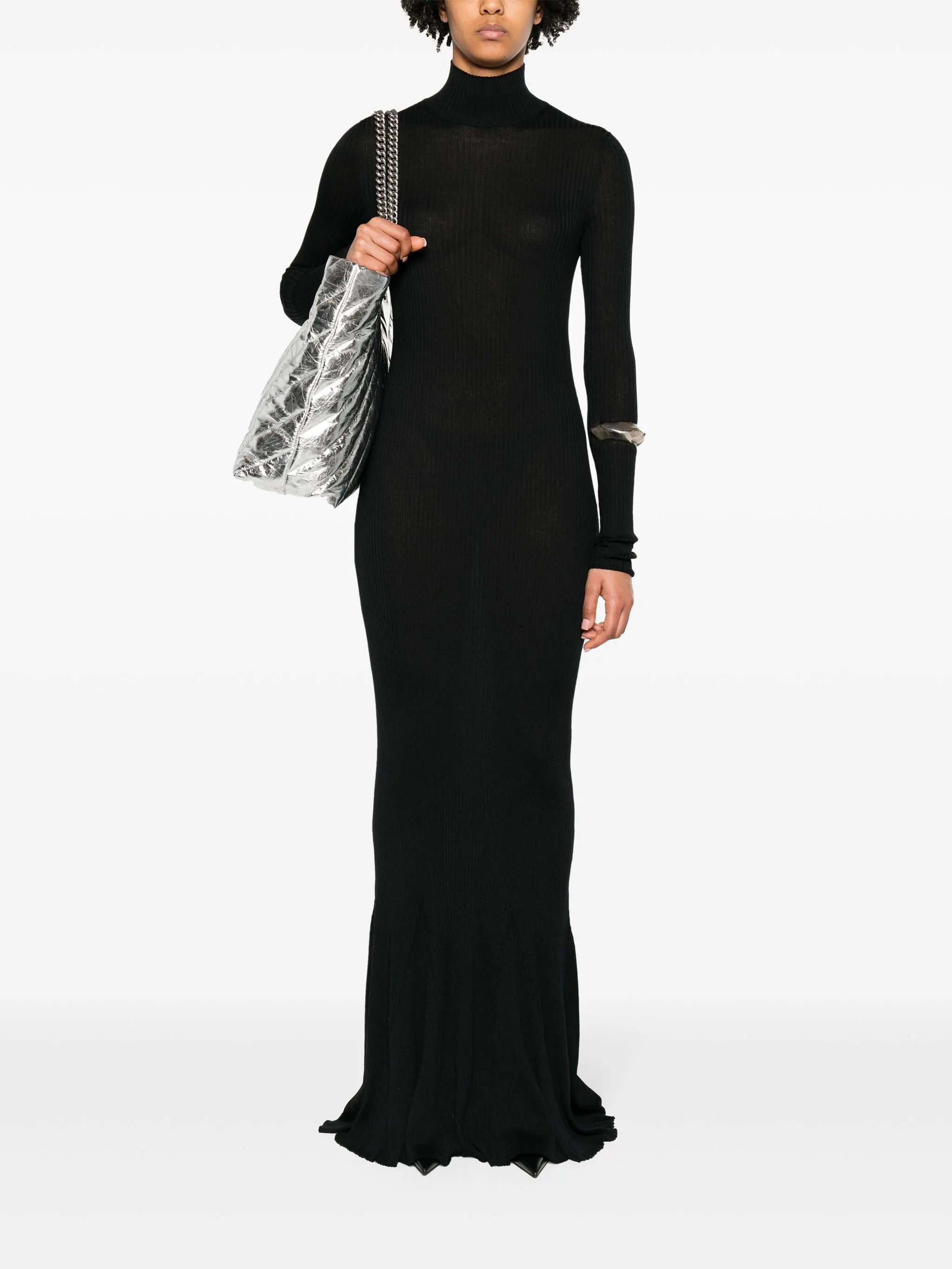 ribbed cashmere maxi dress