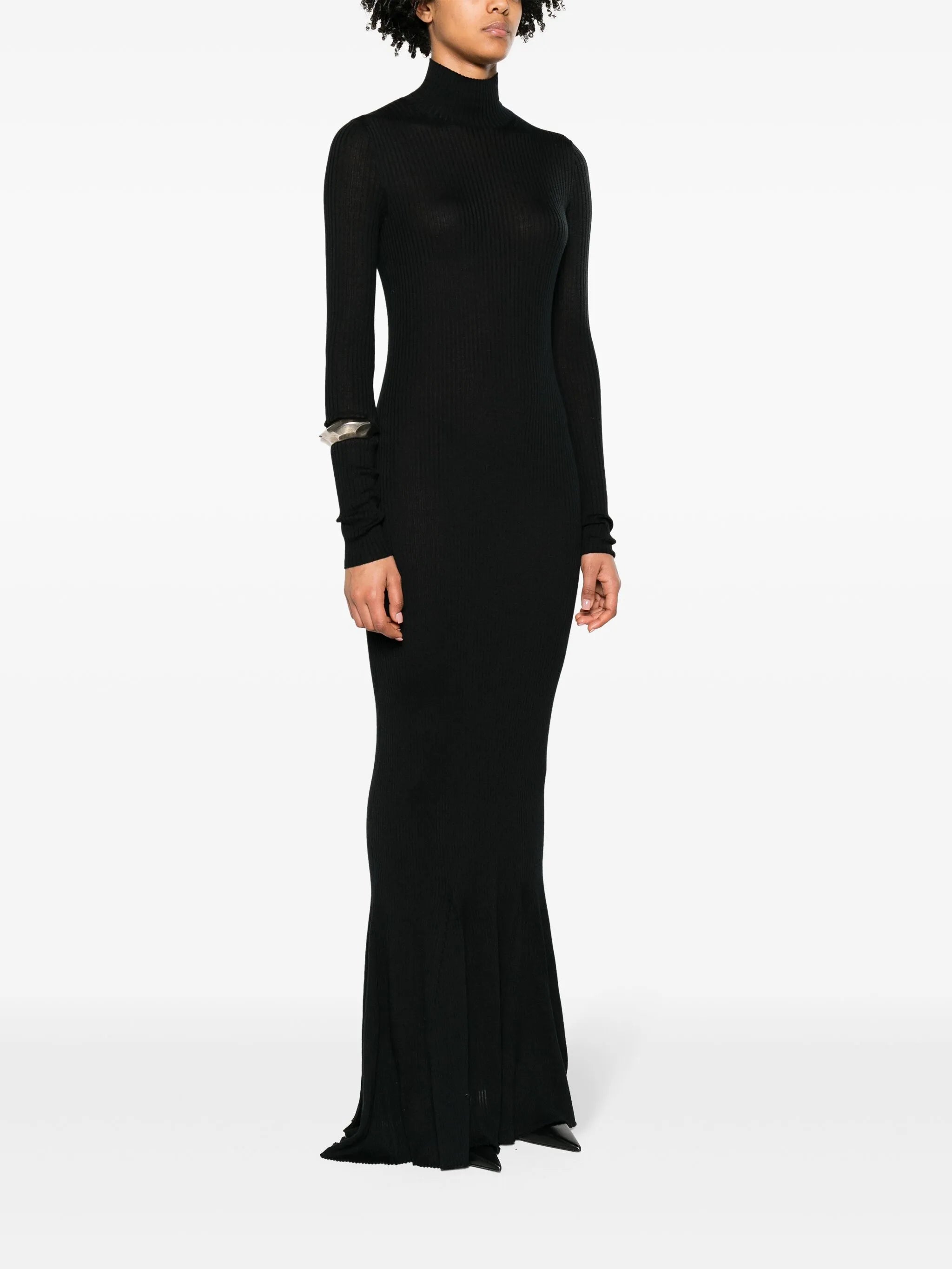 ribbed cashmere maxi dress