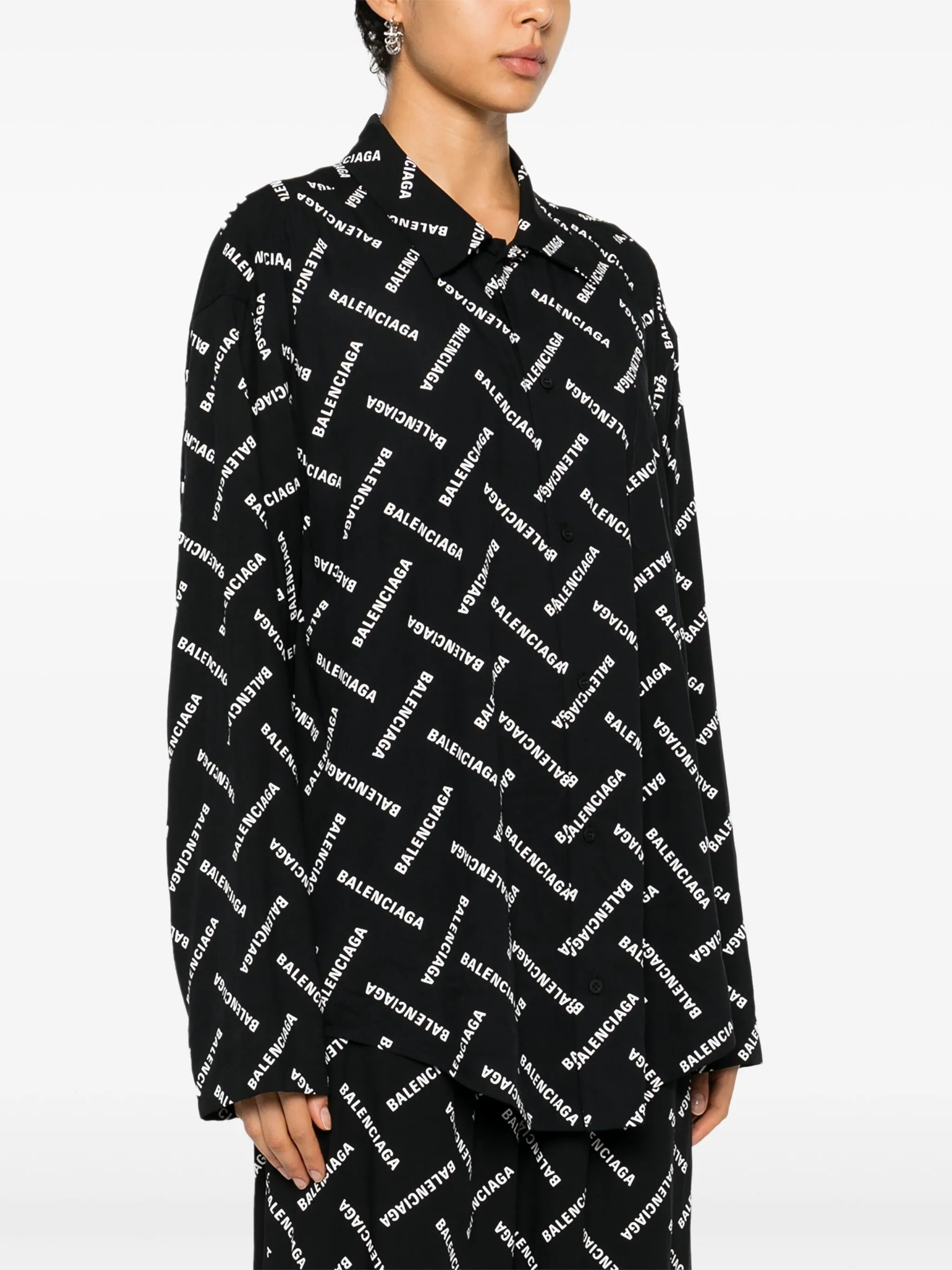 logo-print shirt